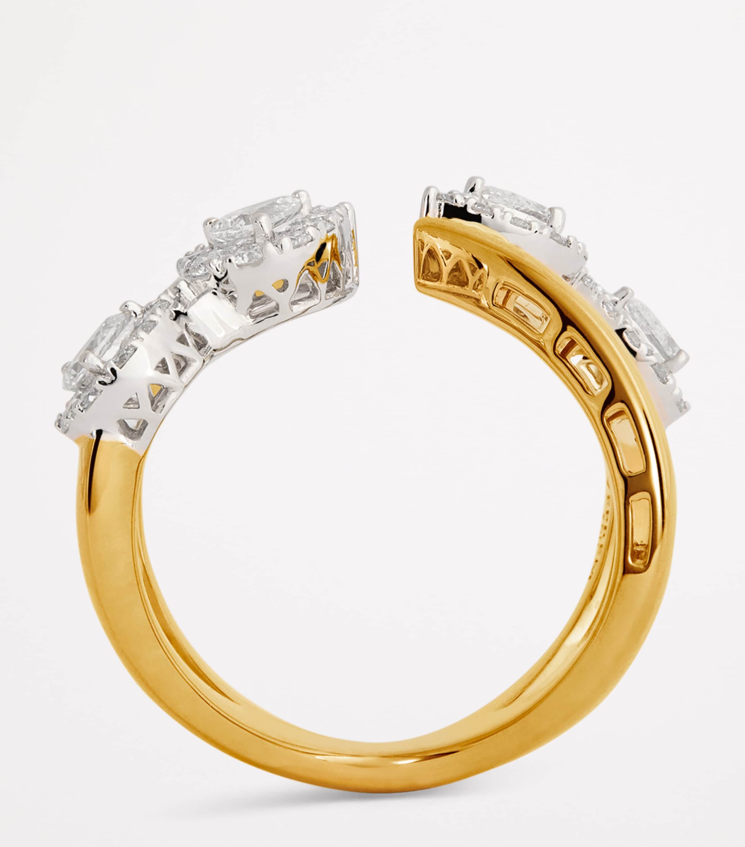 Yeprem Yellow Gold, White Gold and Diamond Ring Mixed Gold Image 3