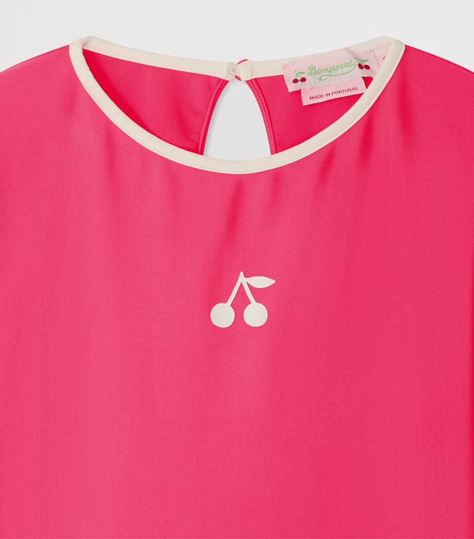 Bonpoint Long-Sleeve Swim Top (10-14 Years) Rose Fluo Image 3