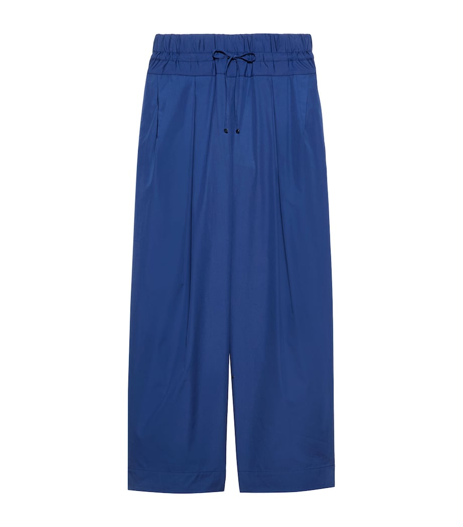 Cotton Drawstring Trousers NAVY Image 1