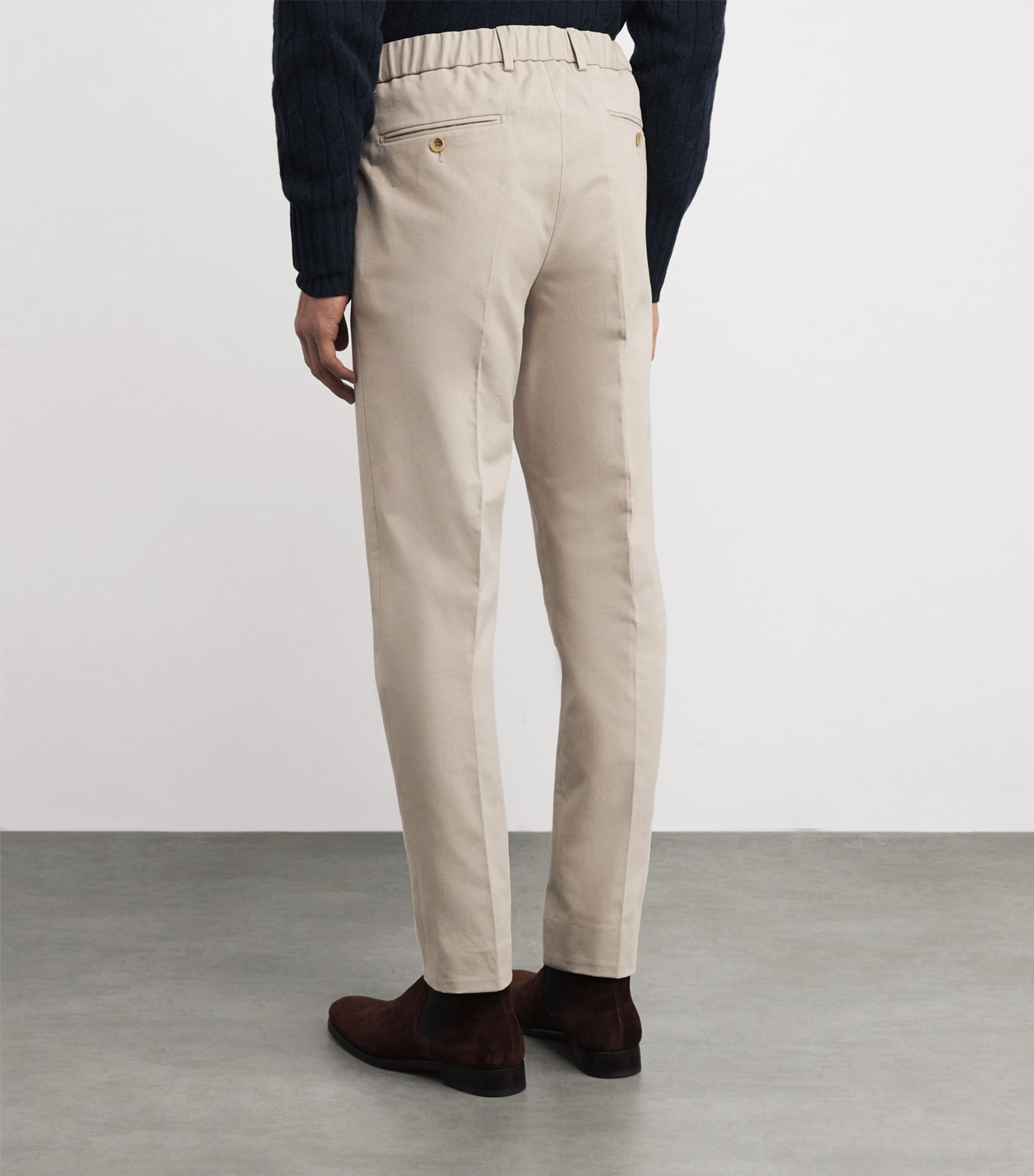 Cotton Twill Atrani Trousers STONE Image 4