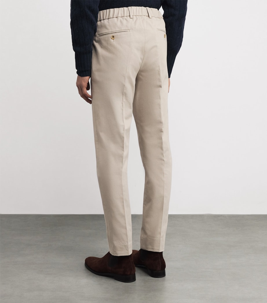 Cotton Twill Atrani Trousers STONE Image 4