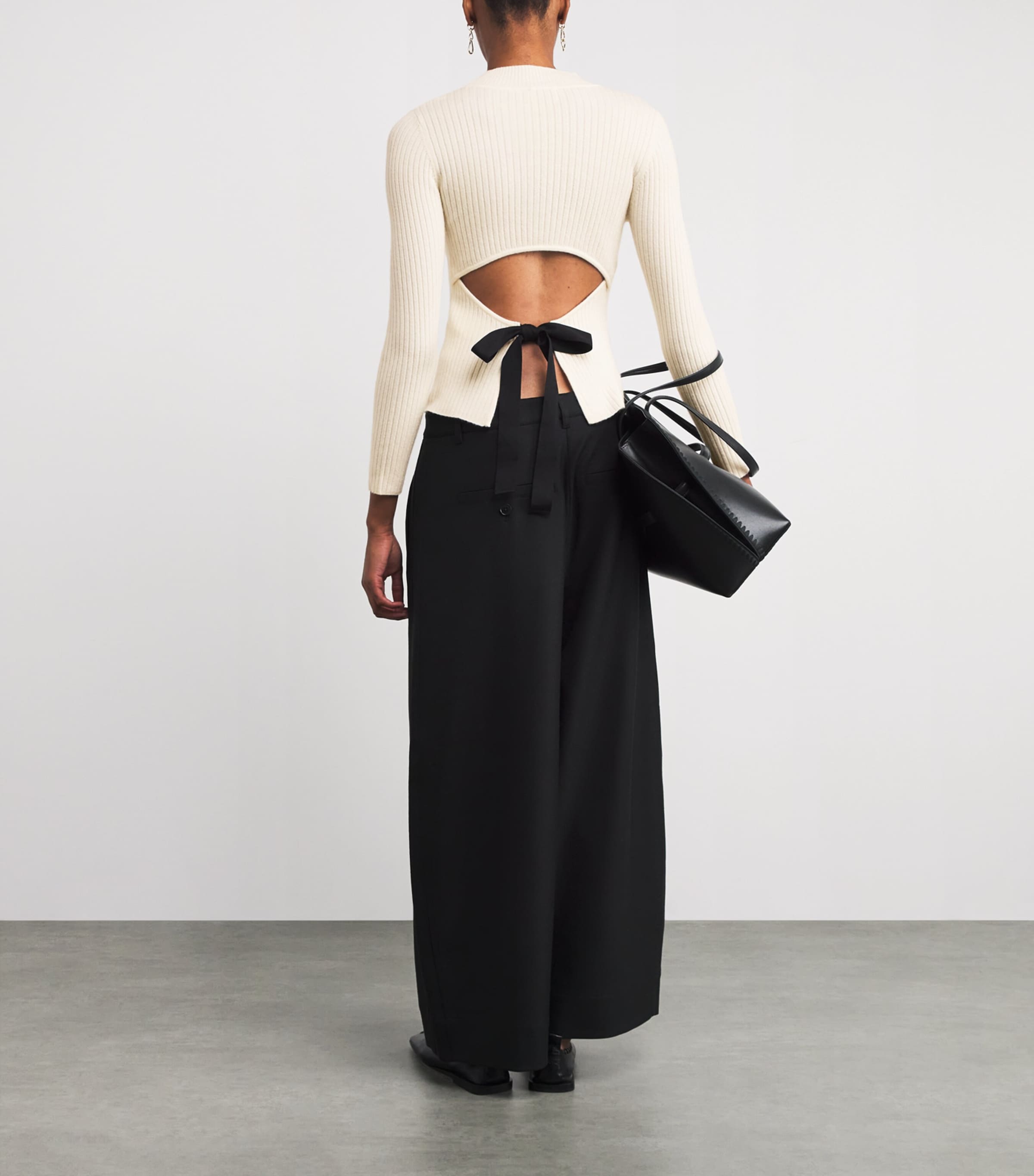 Tie-Back Rollneck Top ECRU Image 2