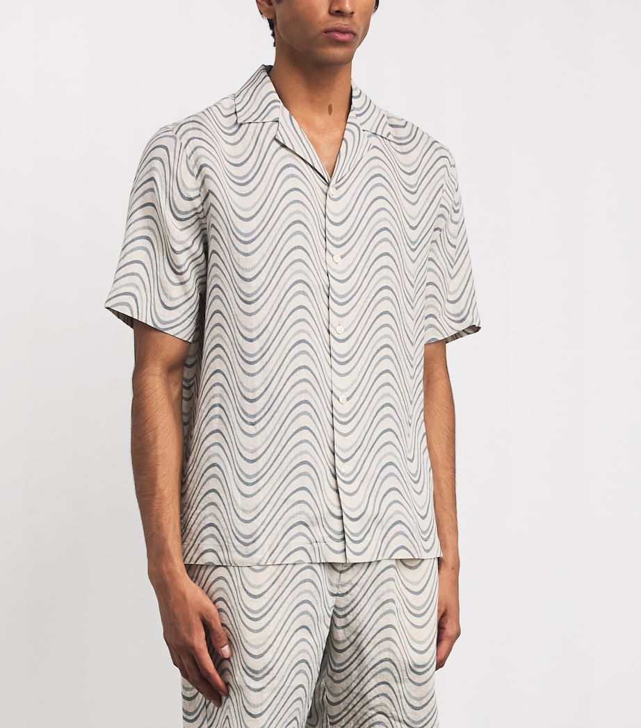 Linen Roberto Shirt 902-COASTAL BLUE Image 3