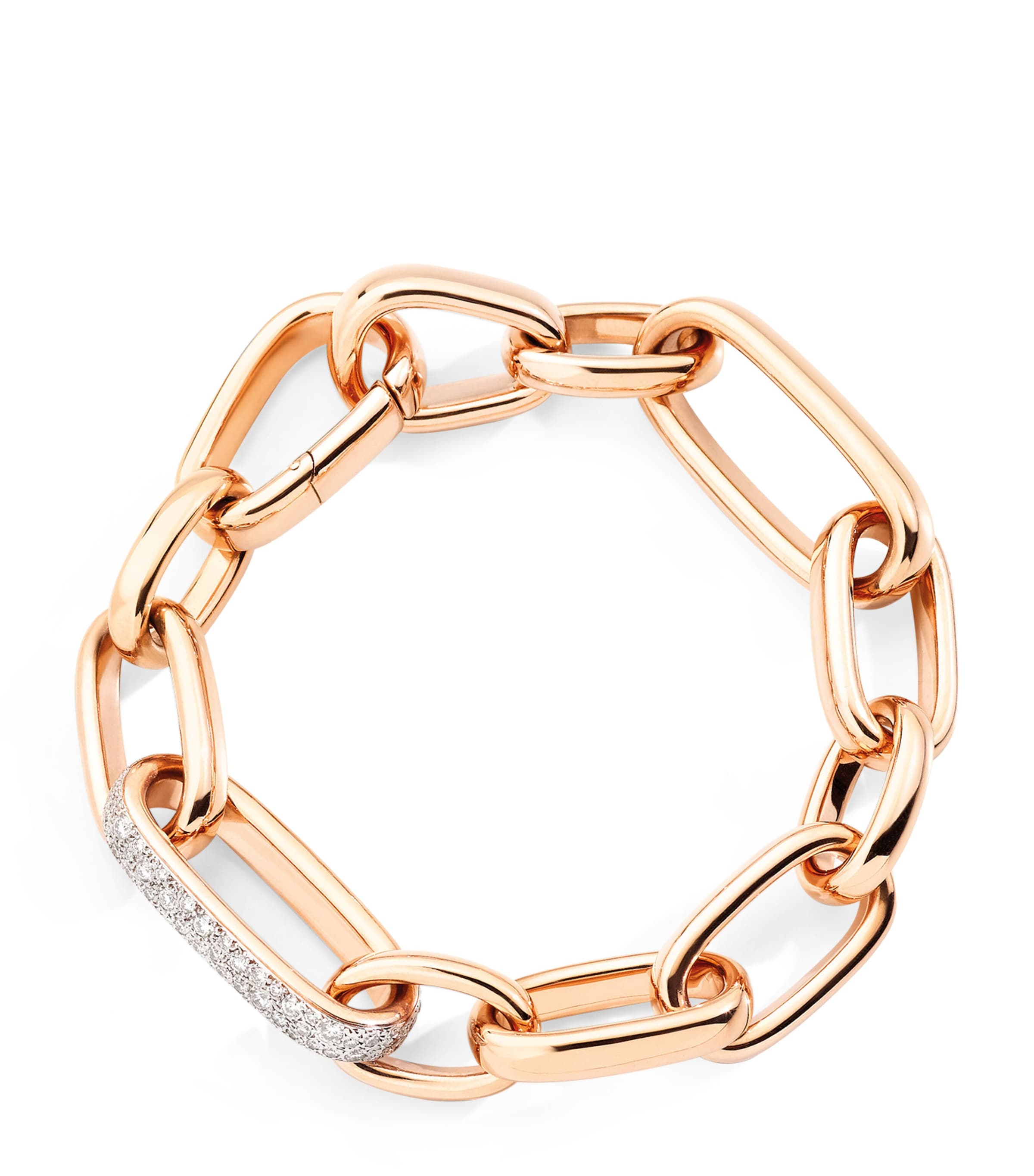 Pomellato Rose Gold And White Diamond Iconica Bracelet In Gold