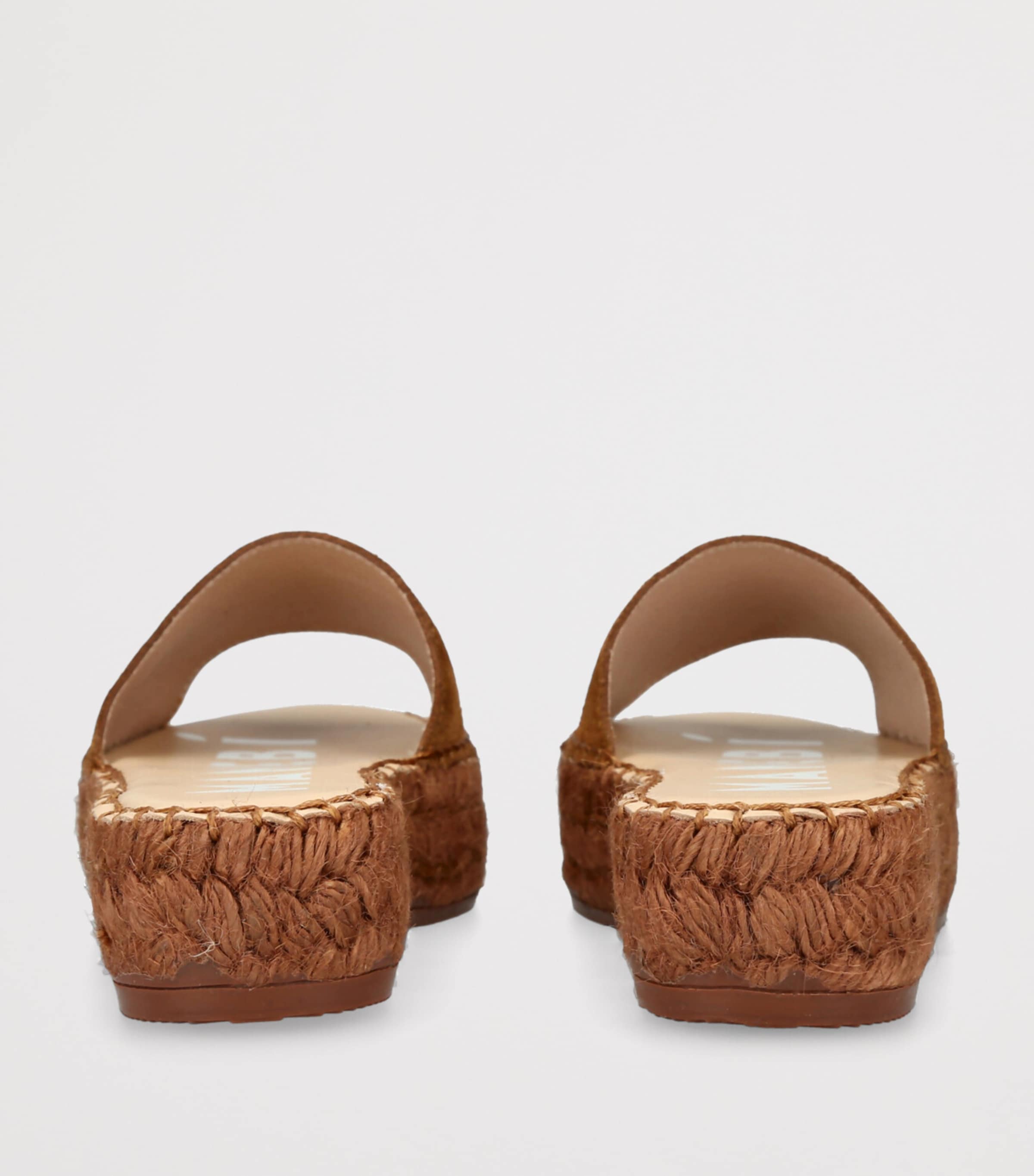 Manebi Suede Sandals Mid Brown Image 2