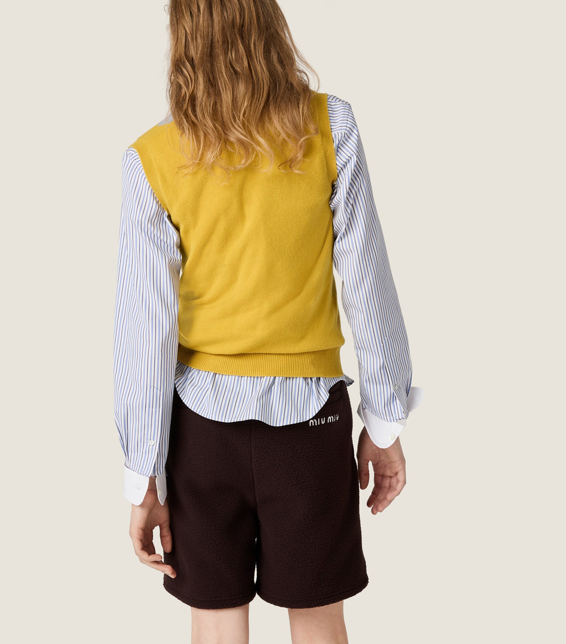 Cashmere Argyle Sweater Vest F0010 Image 6