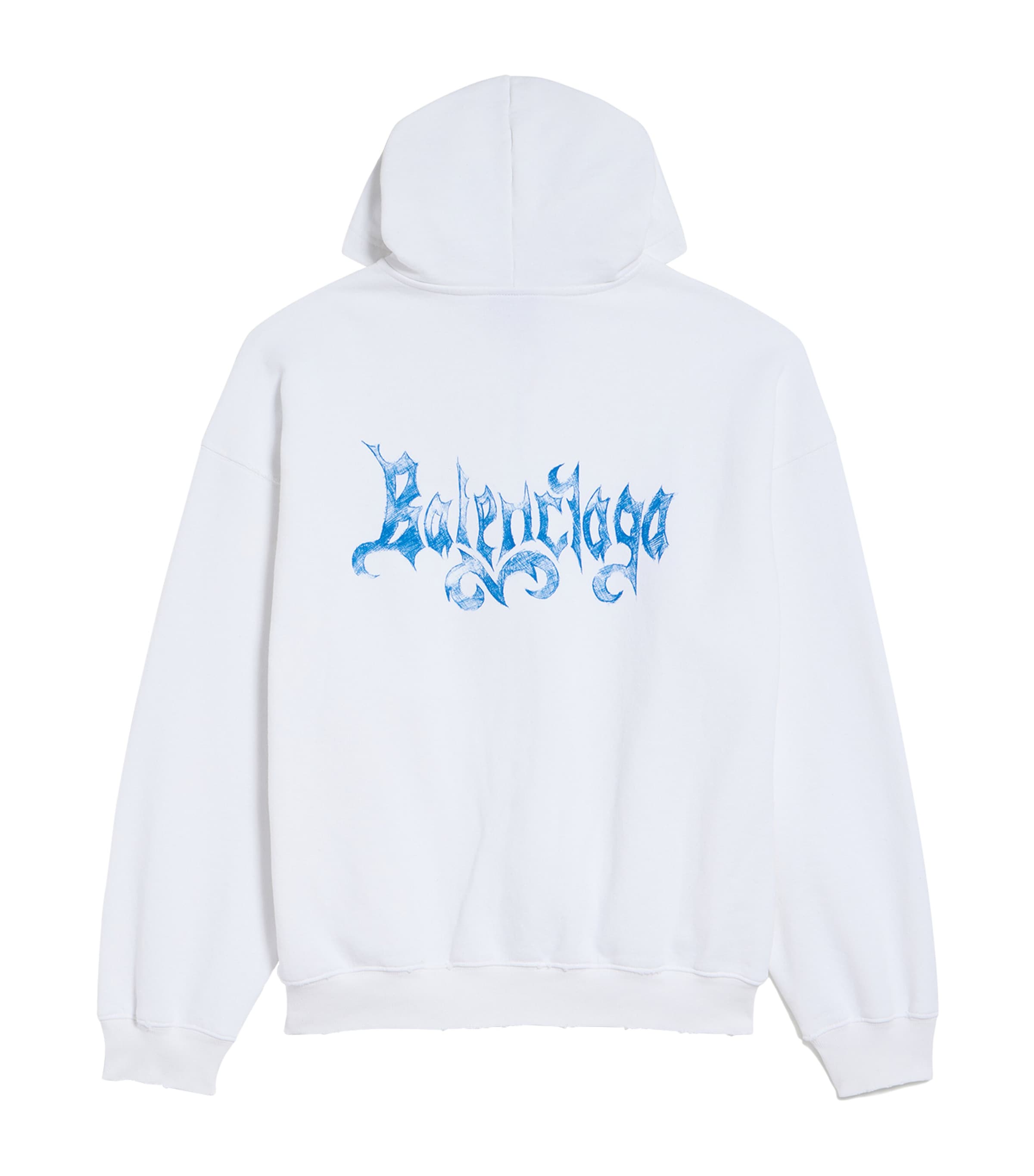Balenciaga Womens Cotton Sketchy Logo Zip-Up Hoodie Image 2
