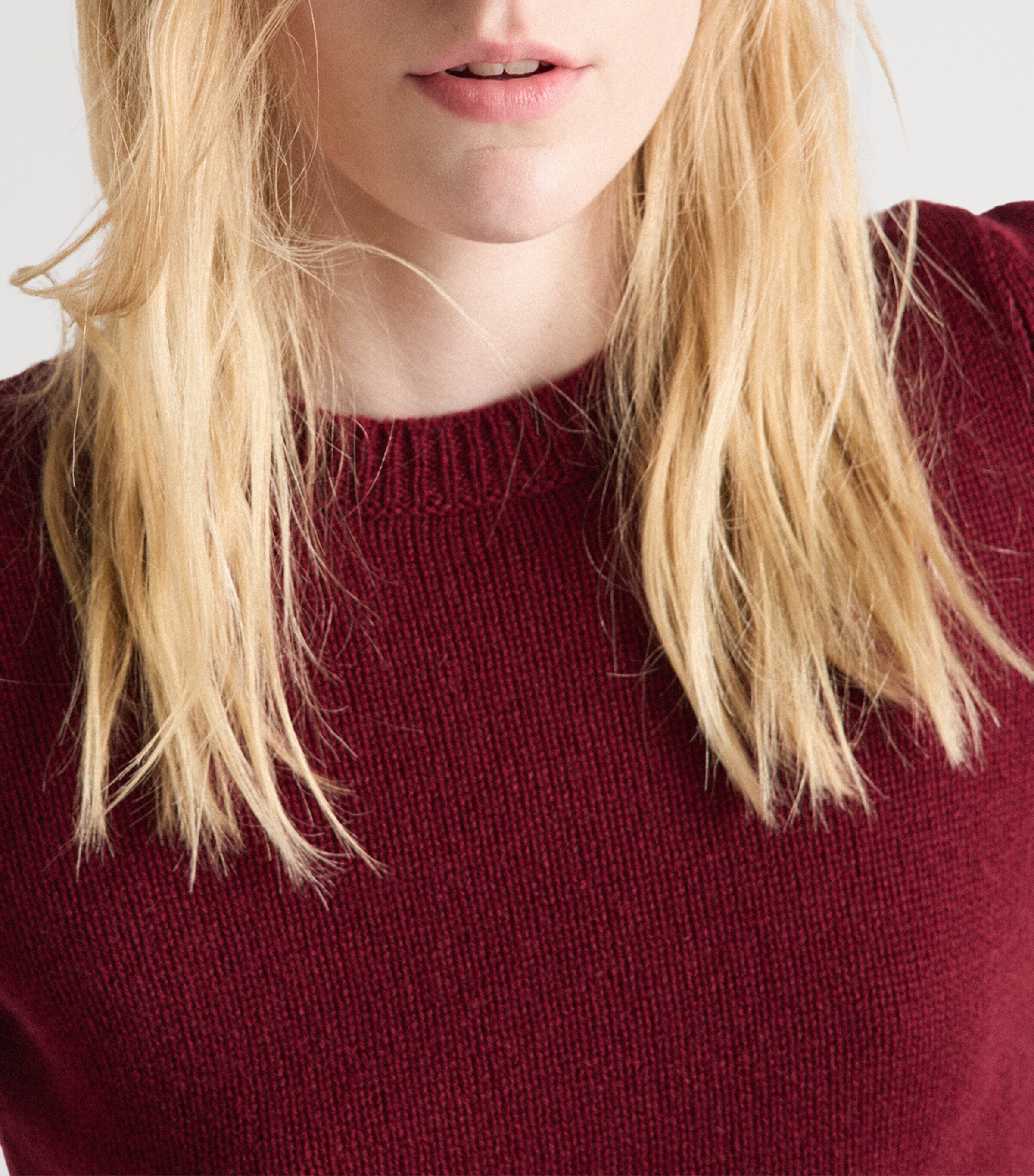 Prada Burgundy Cashmere Short-Sleeve Sweater | Harrods UK