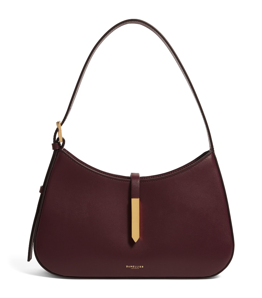 Demellier Leather Tokyo Shoulder Bag Burgundy Image 1