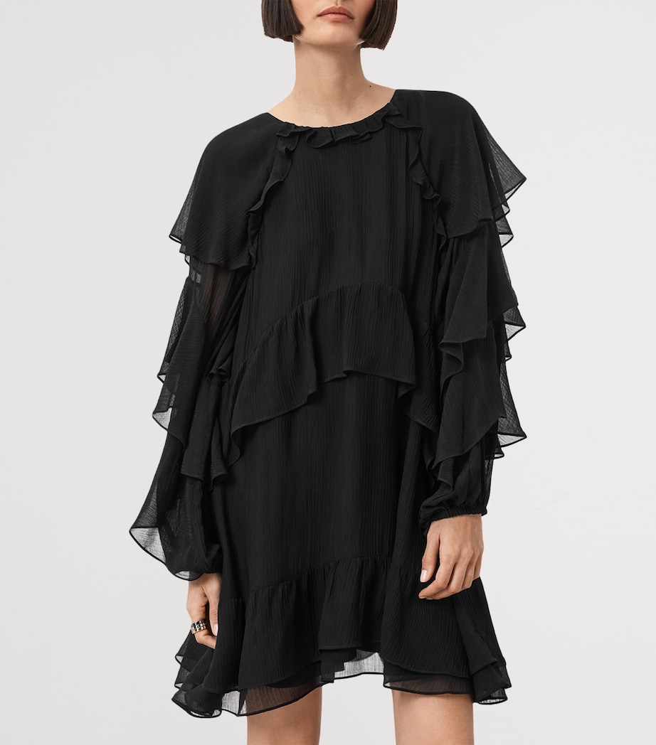 Ruffled Lissie Mini Dress BLACK Image 2