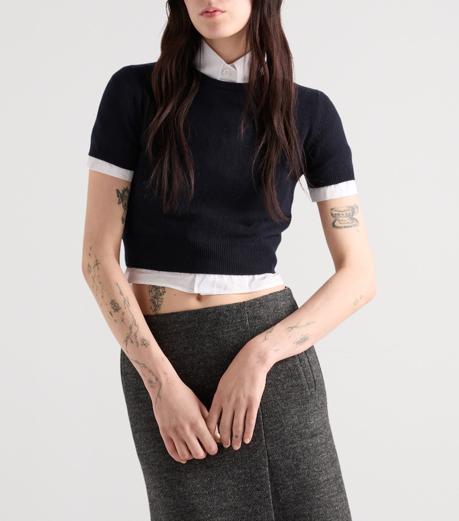 Cashmere Triangle Cut-Out Sweater F0008 Image 4