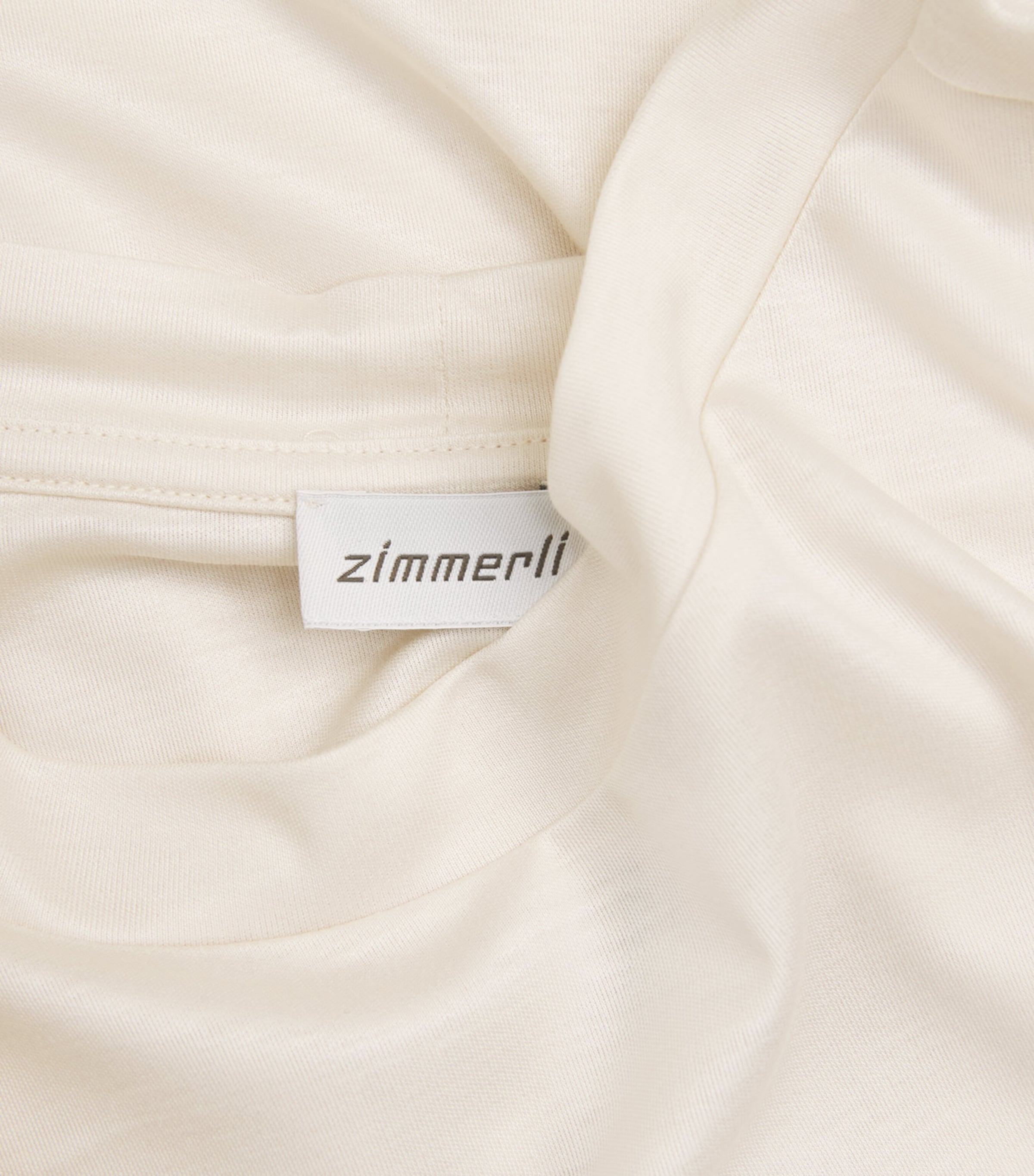 Zimmerli Mens Lyocell Sustainable Luxury T-Shirt Birch Image 6