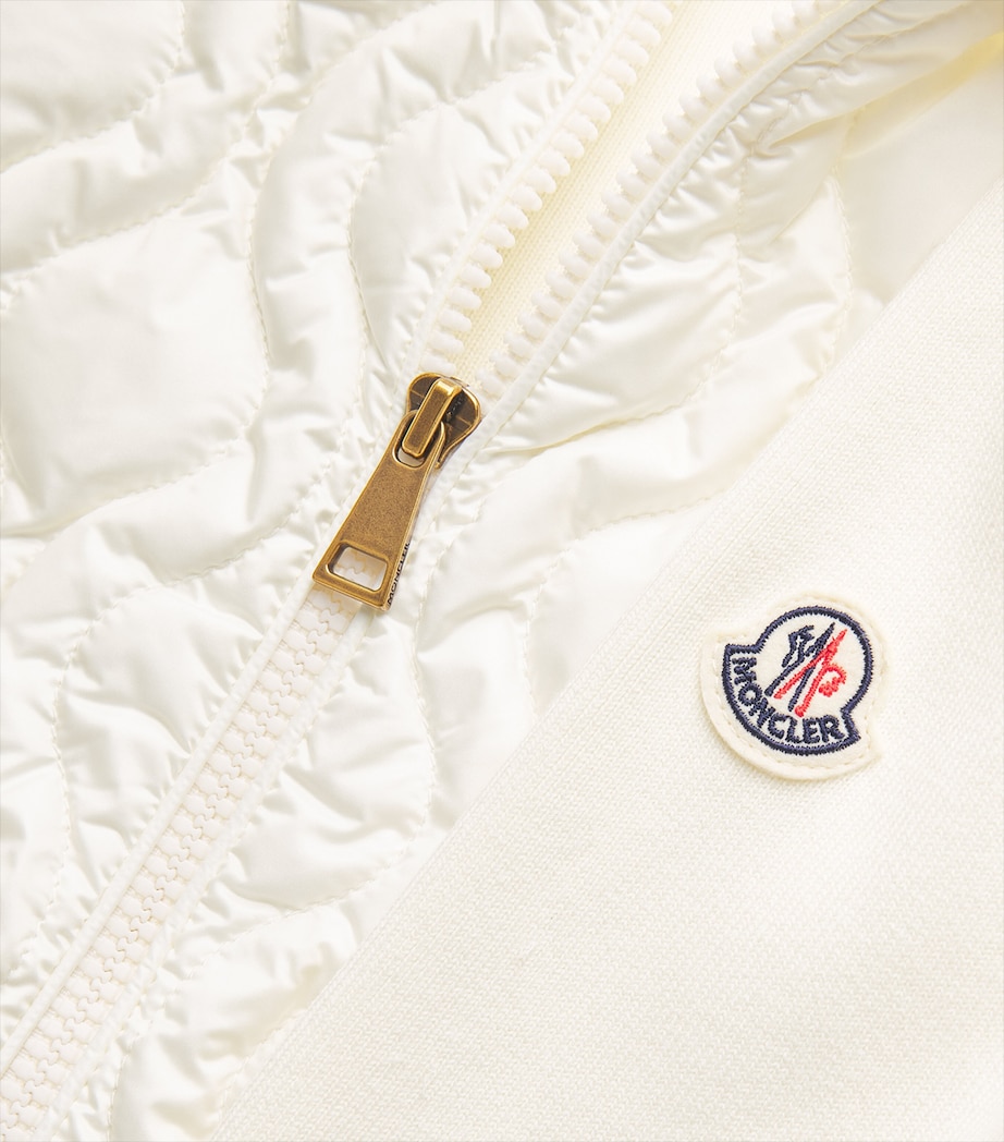 Moncler Womens Cotton Quilted Hybrid Cardigan Image 6