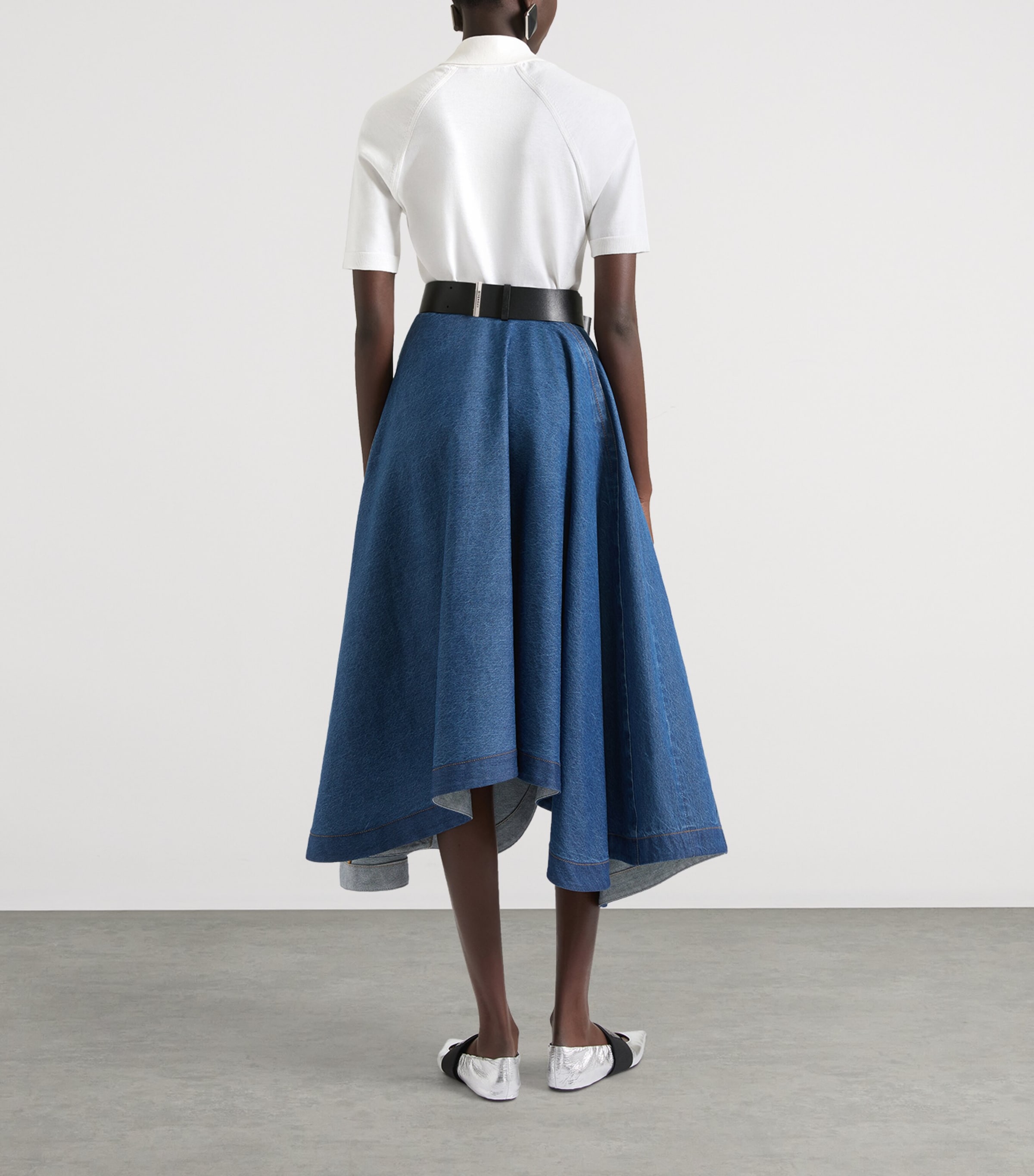 Givenchy Womens Asymmetric Denim Skirt Image 3