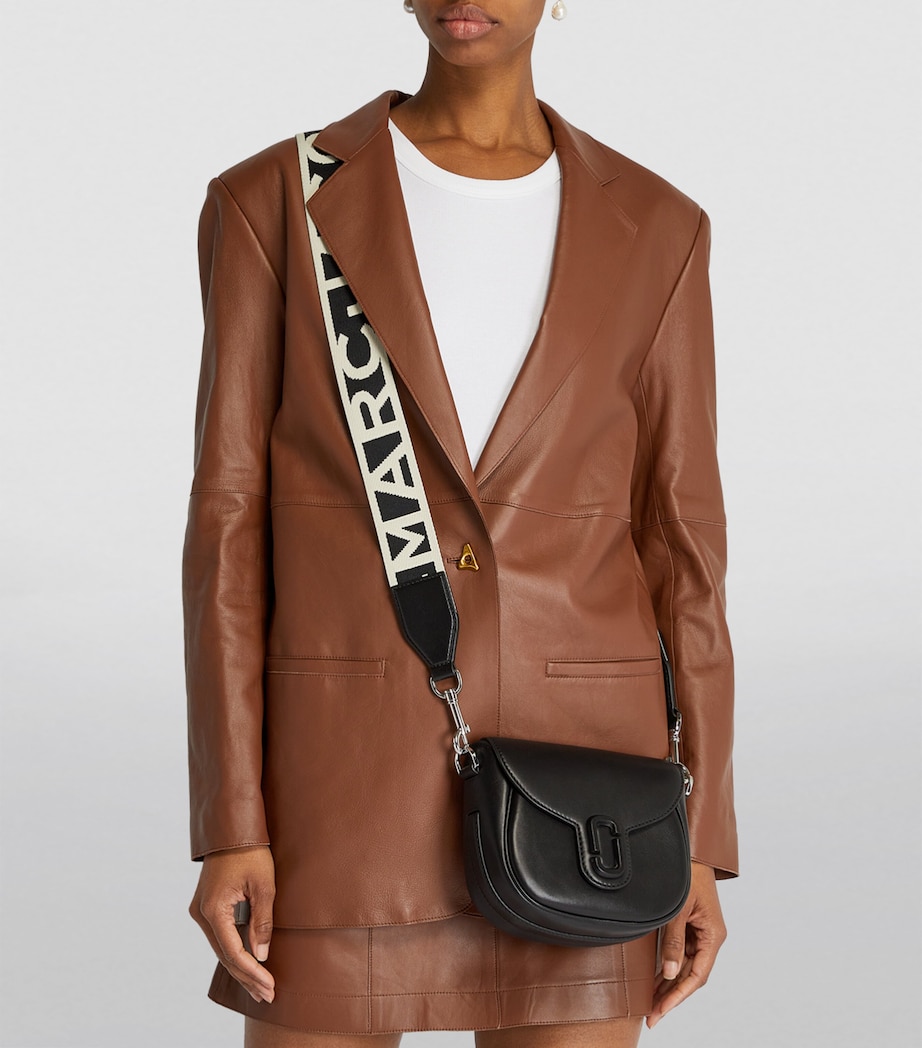 The Marc Jacobs Small Leather J Marc Saddle Bag 001 BLACK Image 5