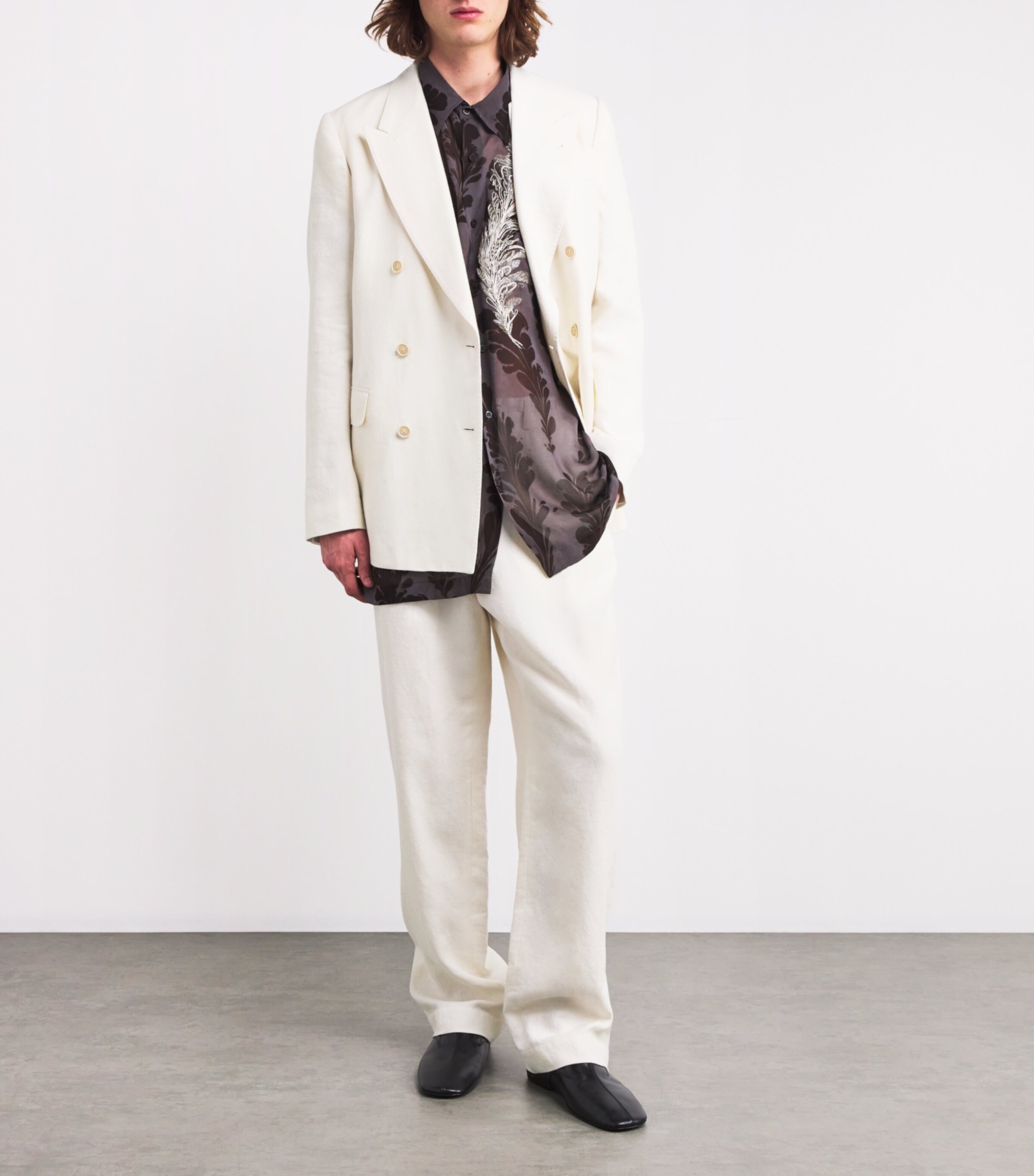 Double-Breasted Blazer 5 ECRU Image 2