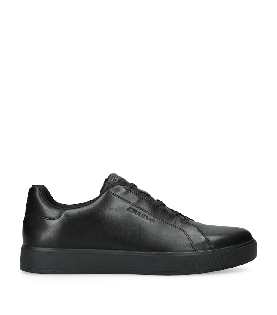 Leather GrandPrø Luxe Slip-On Sneakers BLACK Image 1