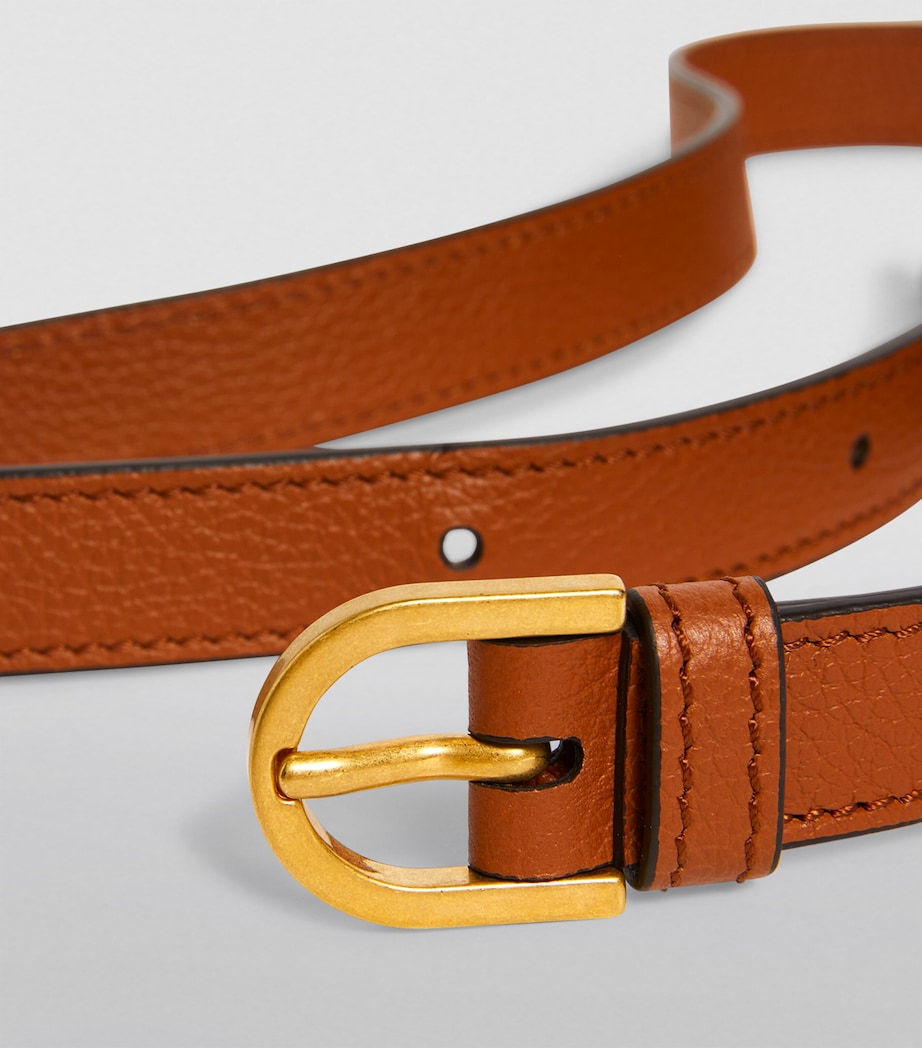 Small Leather Marcie Saddle Bag BAG TAN Image 6