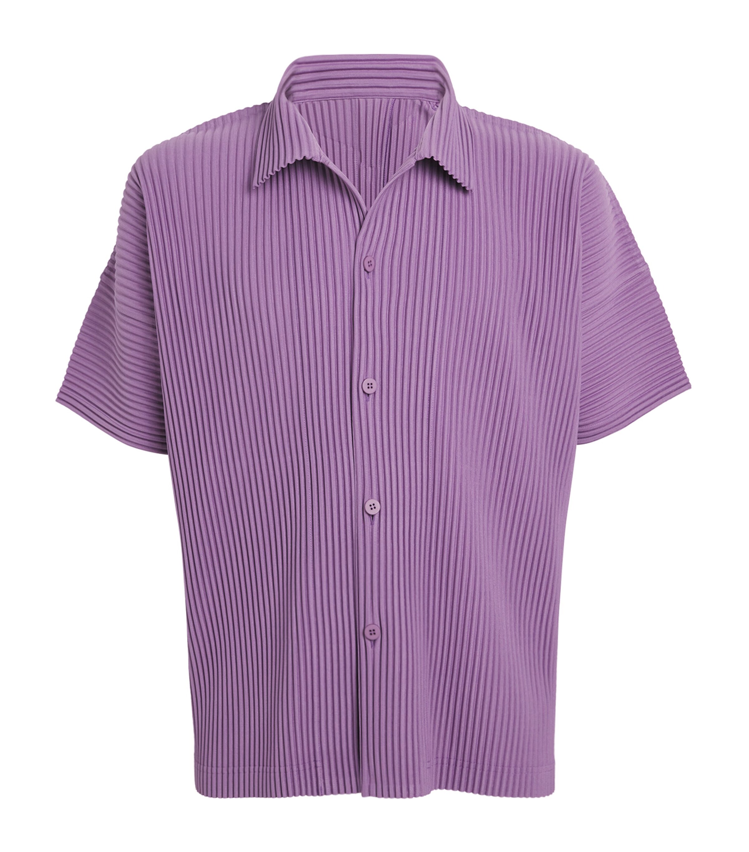 Homme Plissé Issey Miyake Purple Pleated Polo Shirt | Harrods US