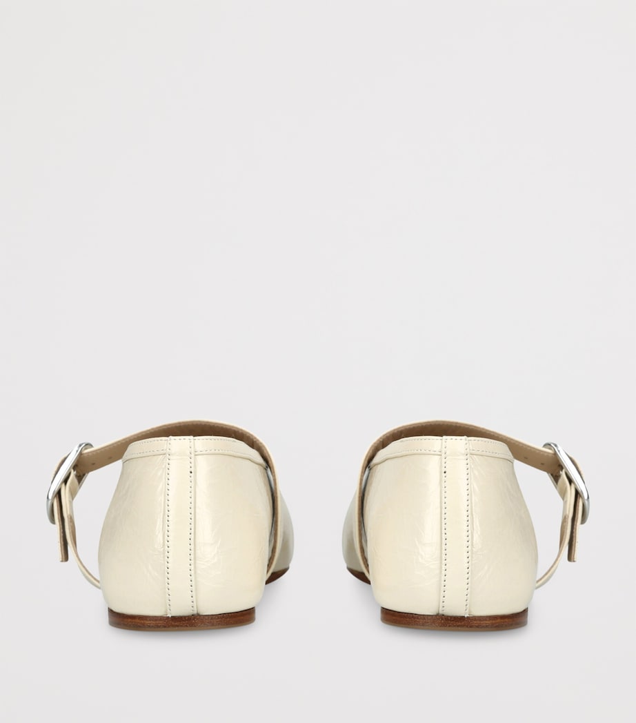 Naplack Leather Stella Ballet Flats BONE Image 2