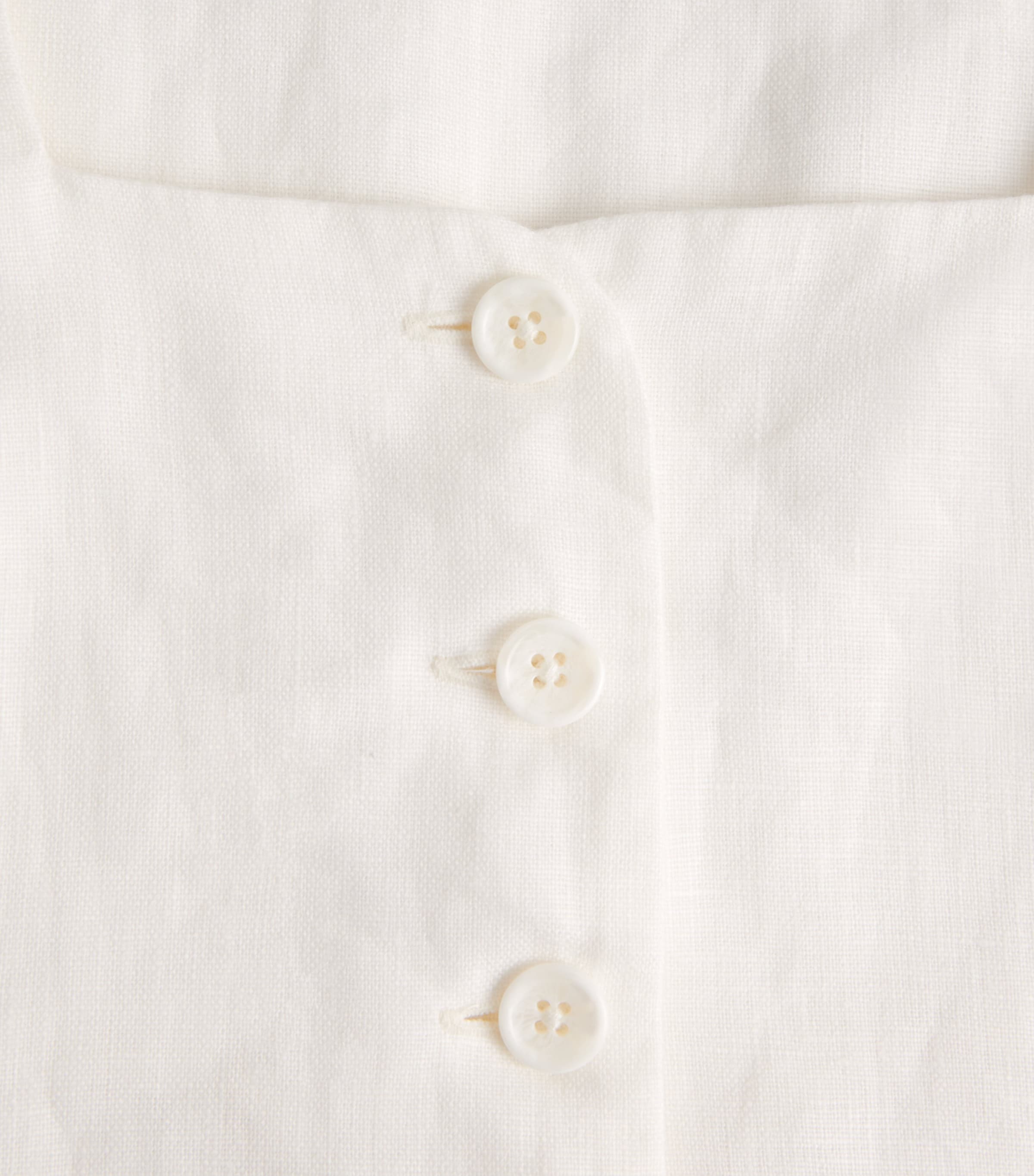 Linen Jaques Mini Dress WHITE Image 5