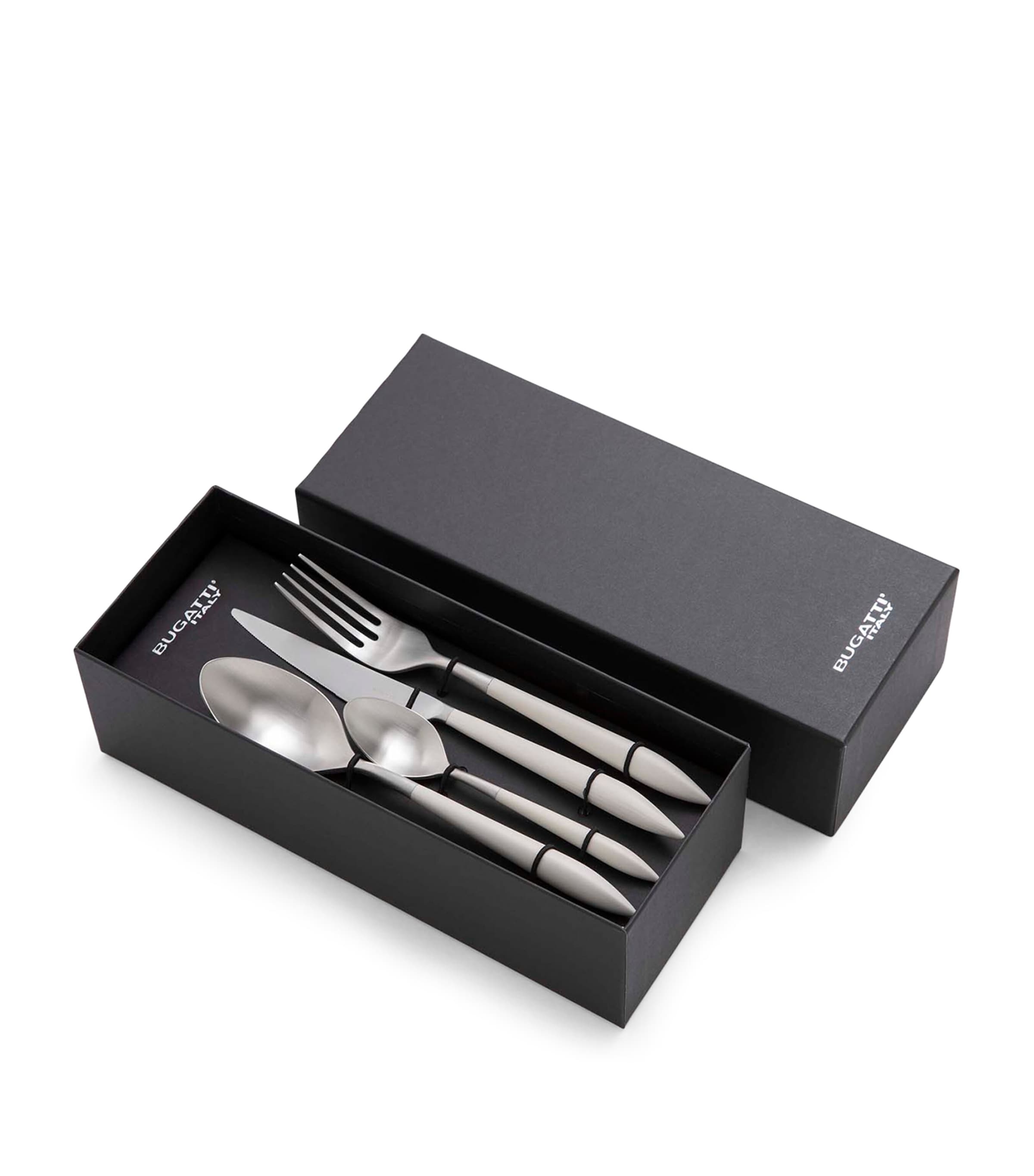 Bugatti Ares Stainless Steel 24-piece Cutlery Set In Gray