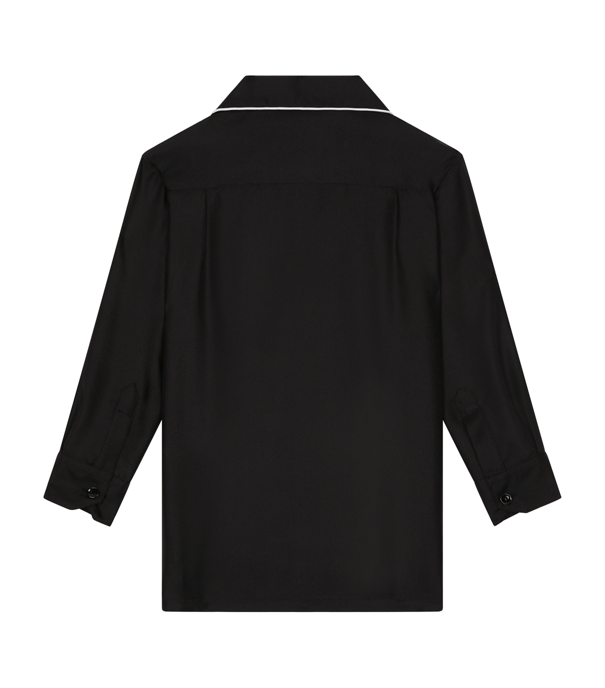 Dolce&Gabbana Kids Silk Pyjama Shirt (2-6 Years) Black Image 2