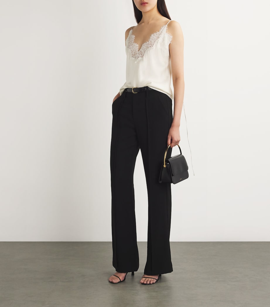 Silk Lace-Trim Camisole Top 101_291 CREAM Image 2