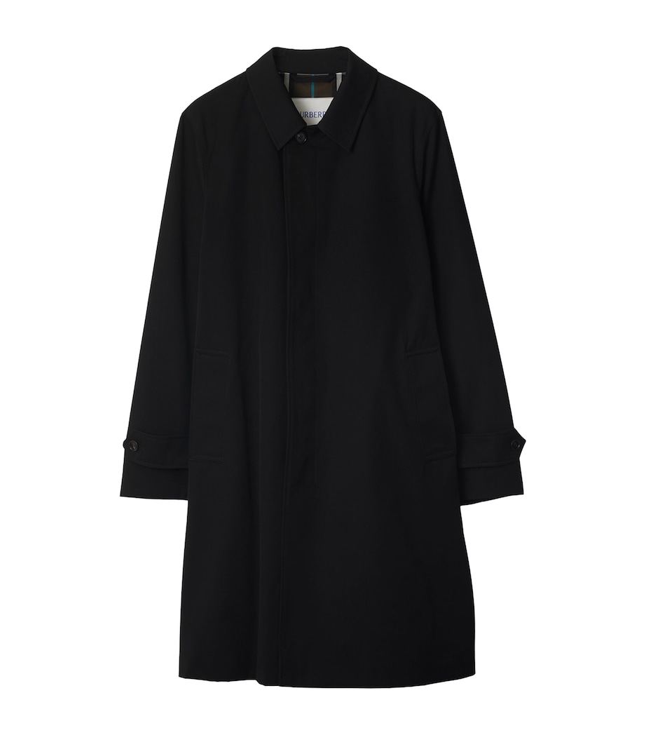 Cotton Gabardine Car Coat BLACK Image 1