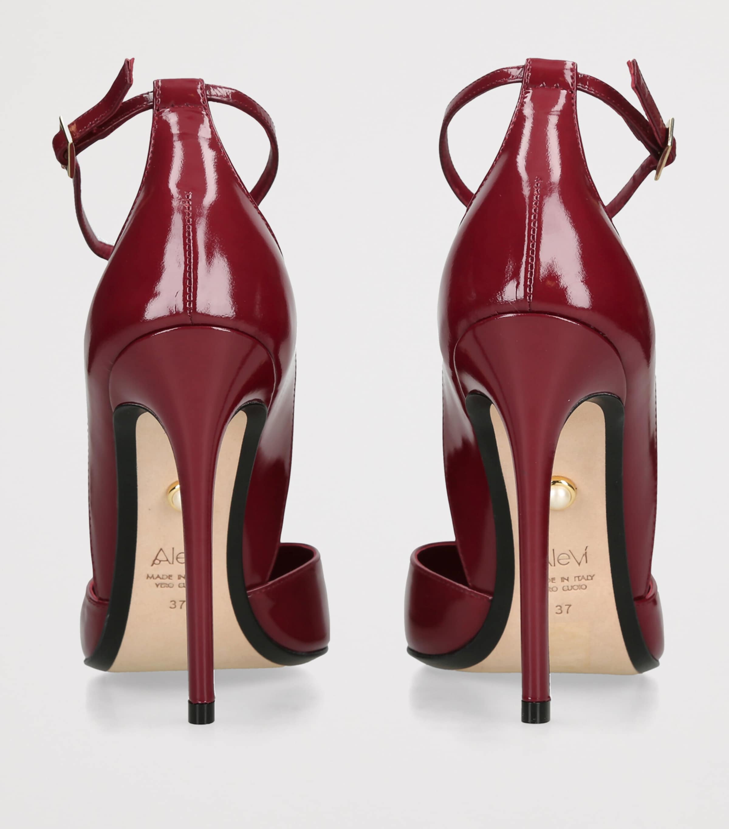 Alevì Patent Leather Camilla Heeled Pumps 110 Red/dark Image 4