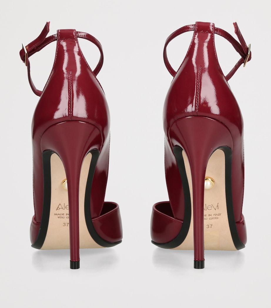 Alevì Patent Leather Camilla Heeled Pumps 110 Red/dark Image 4