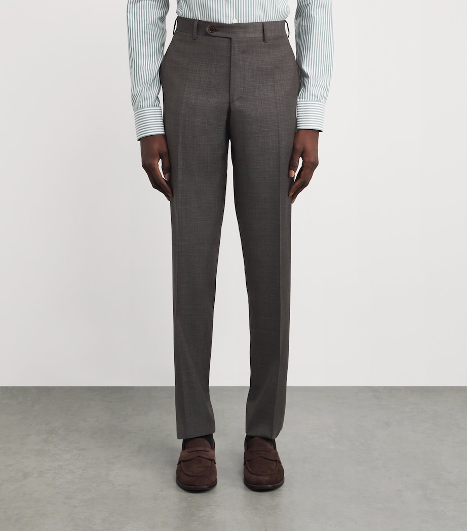 Wool Straight Trousers 702 Image 3