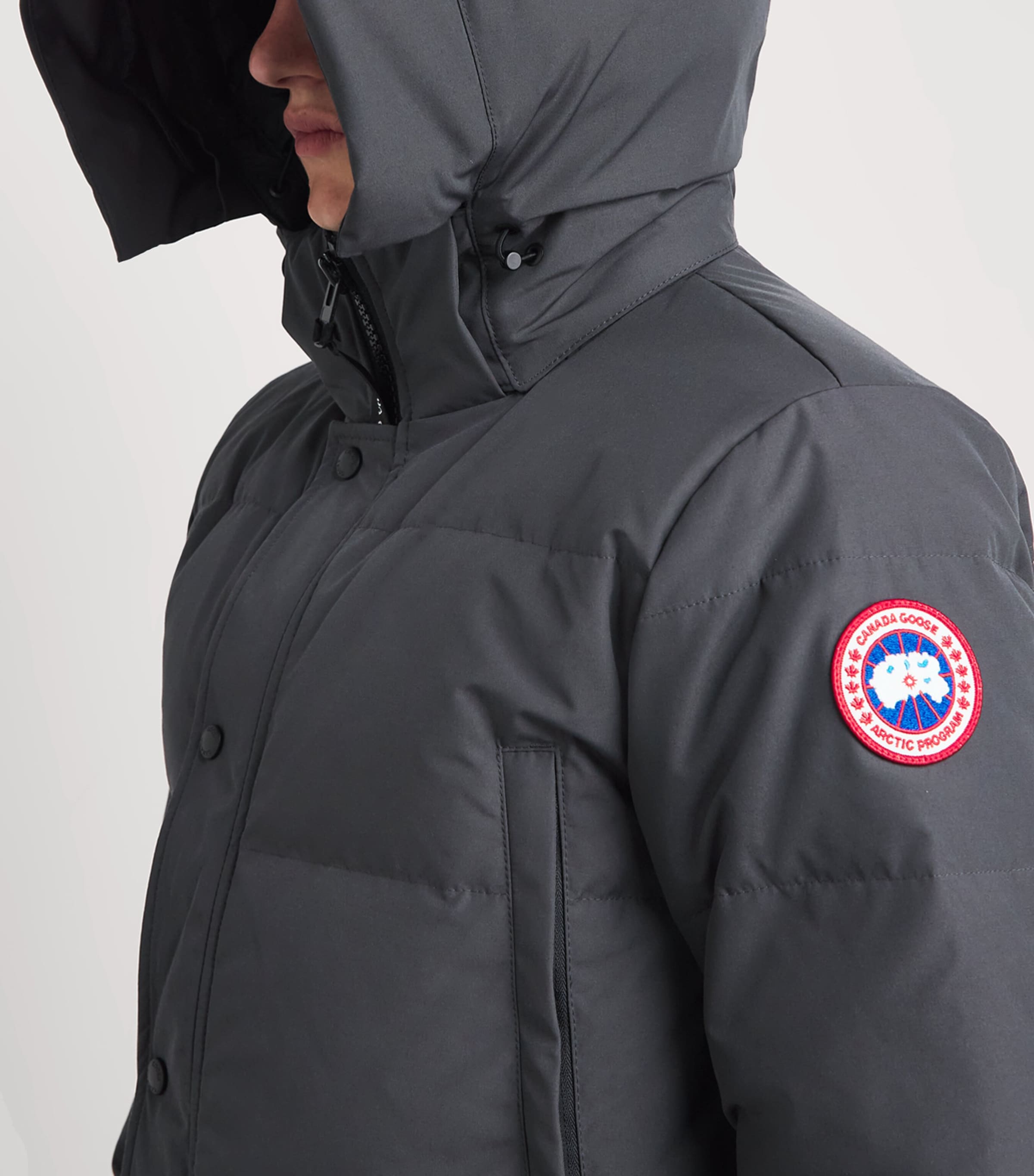 Canada Goose Mens Wyndham Parka Jacket Granite Grey Image 3