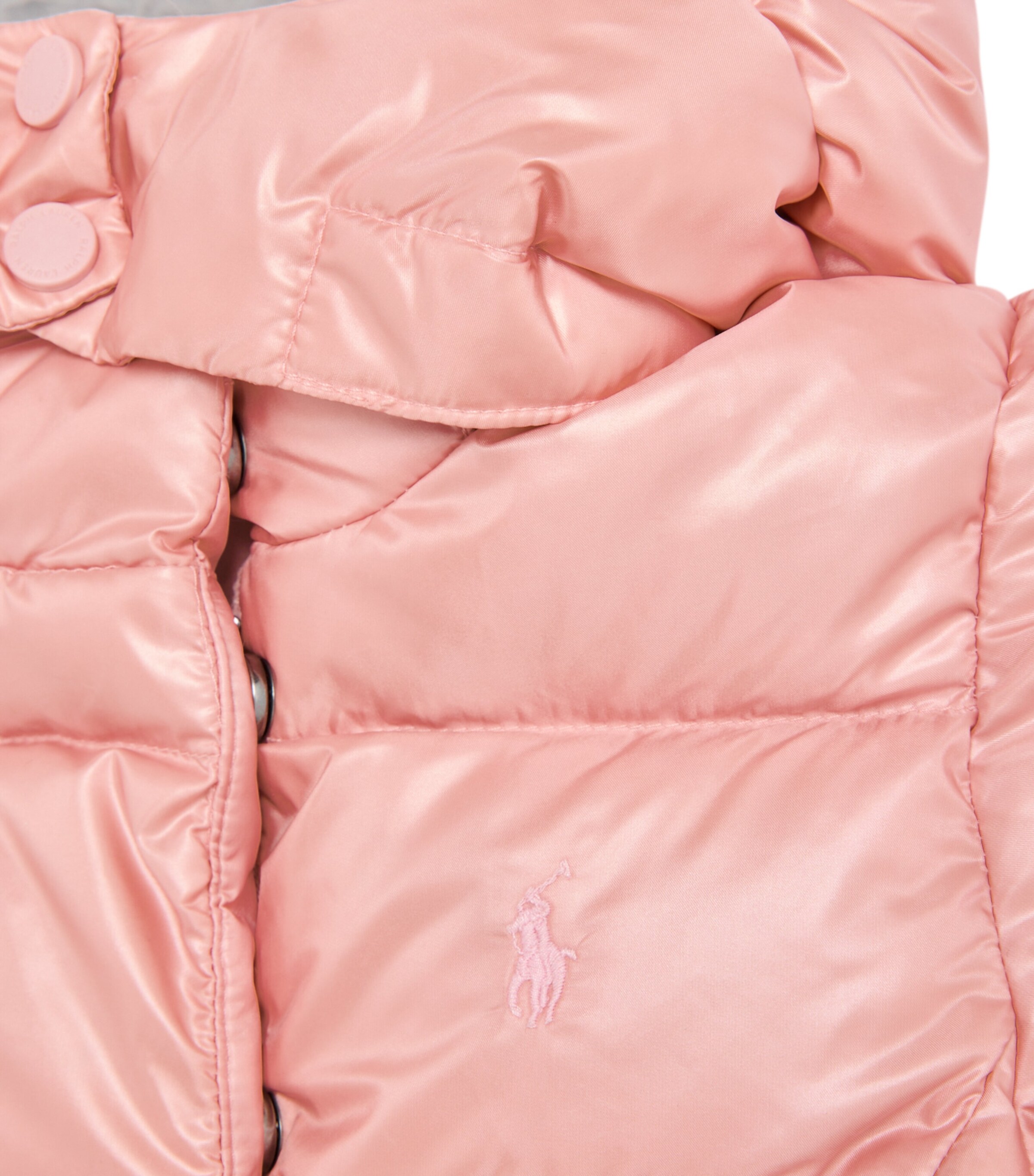 Snap-Off Hood Puffer Jacket (9-24 Months) PINK Image 2