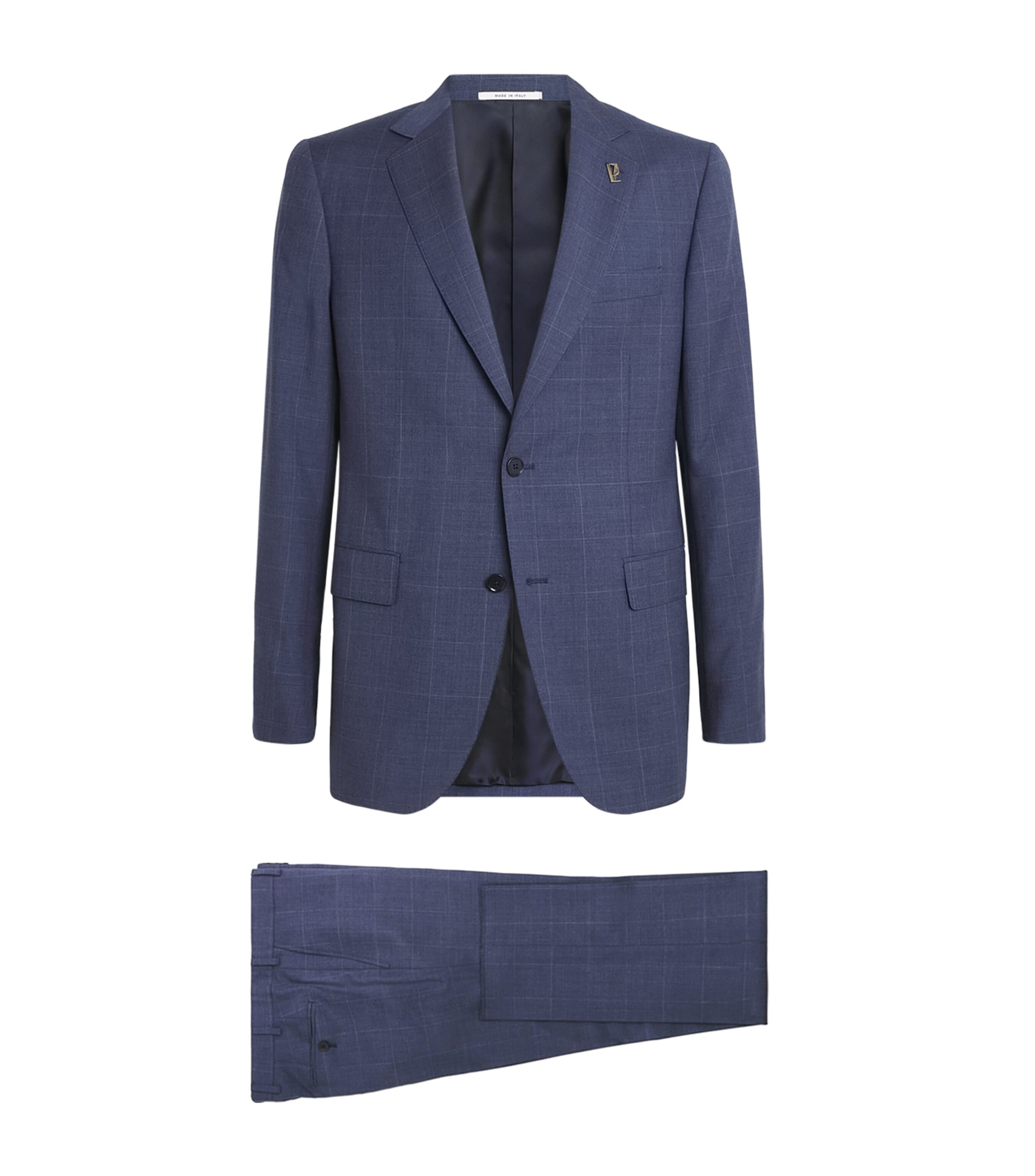 Pal Zileri Wool Check Vicenza 2-Piece Suit Blue