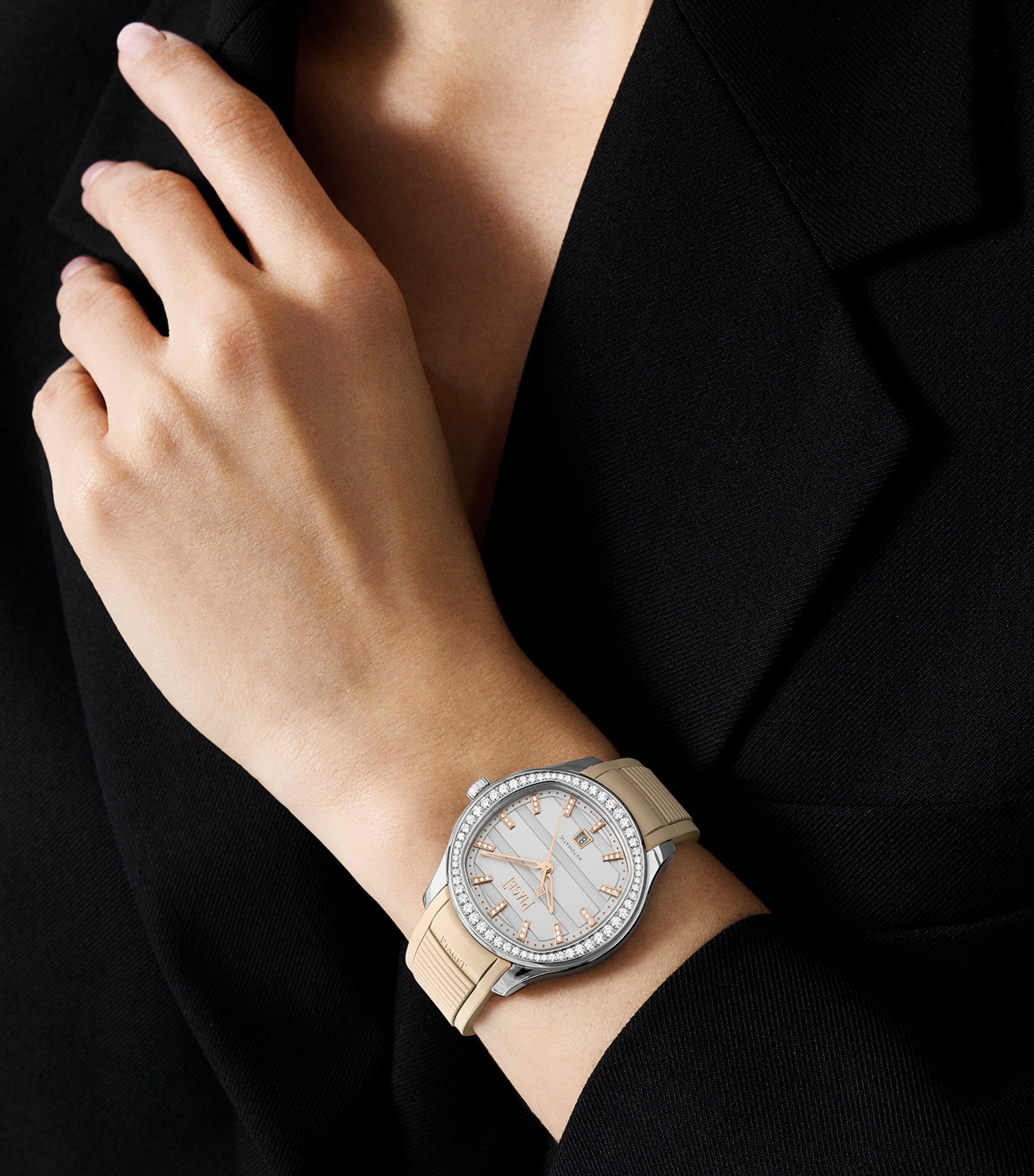 Piaget Stainless Steel and Diamond Polo Signature Date Watch 36mm Steel Image 2