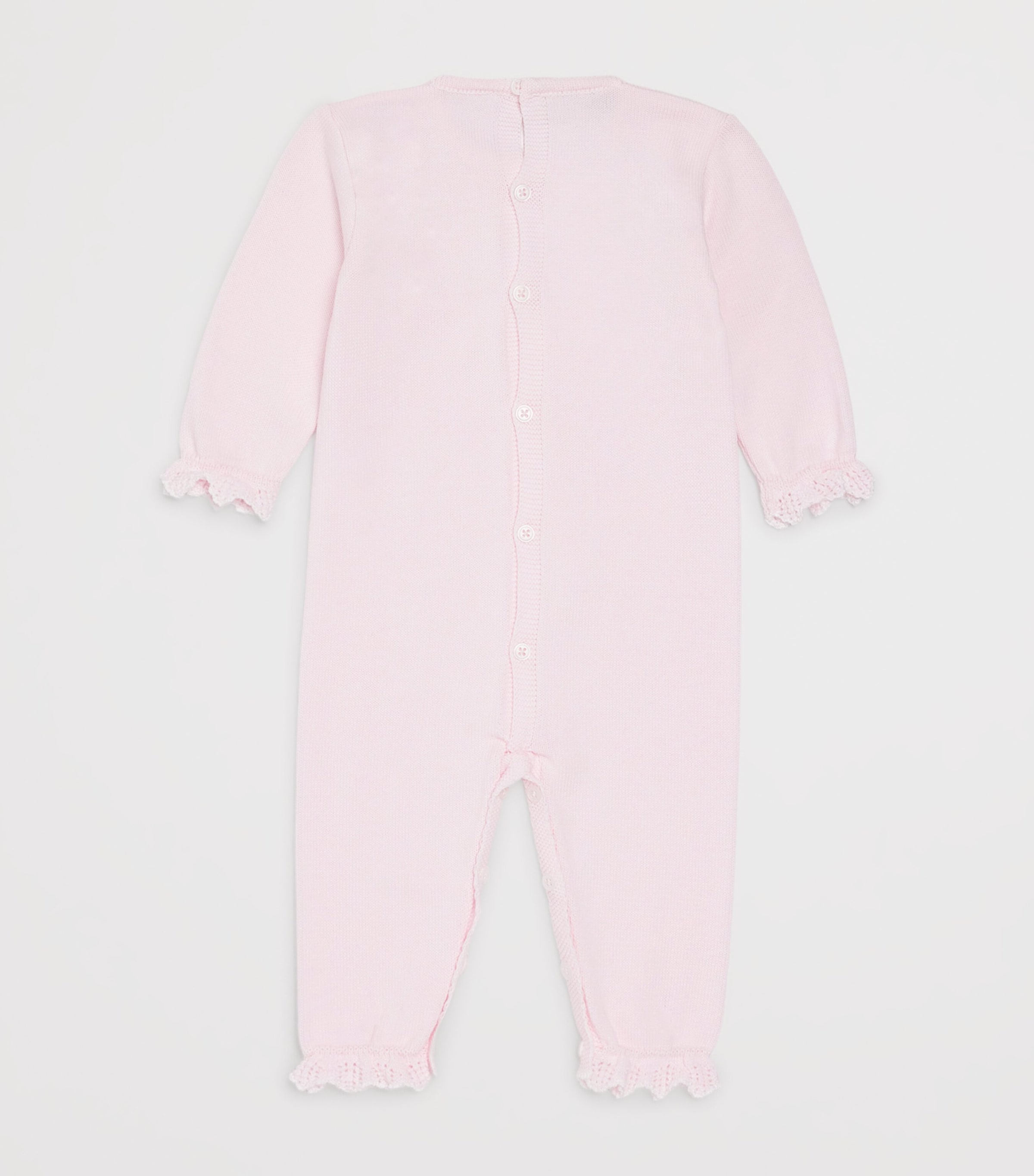 Cotton Knitted Alaia All-In-One (0-12 Months) 3701 H82 PINK/WHITE Image 2