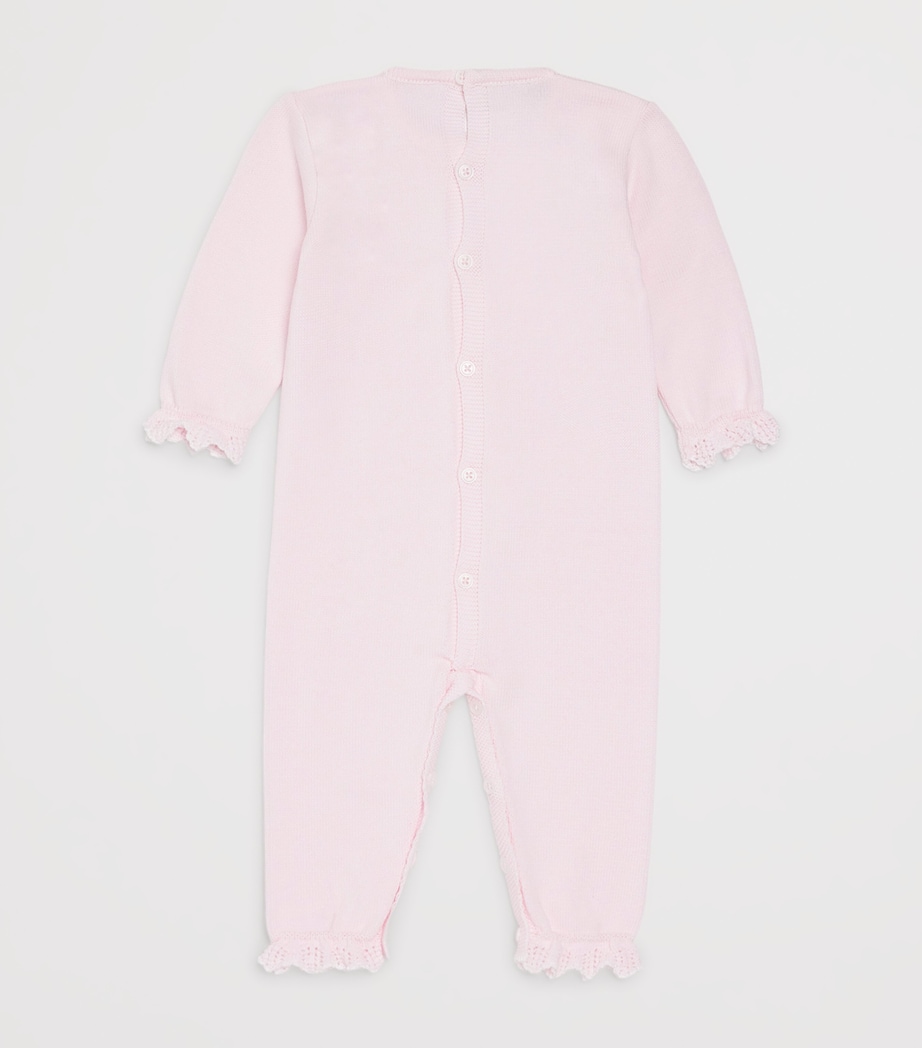 Cotton Knitted Alaia All-In-One (0-12 Months) 3701 H82 PINK/WHITE Image 2