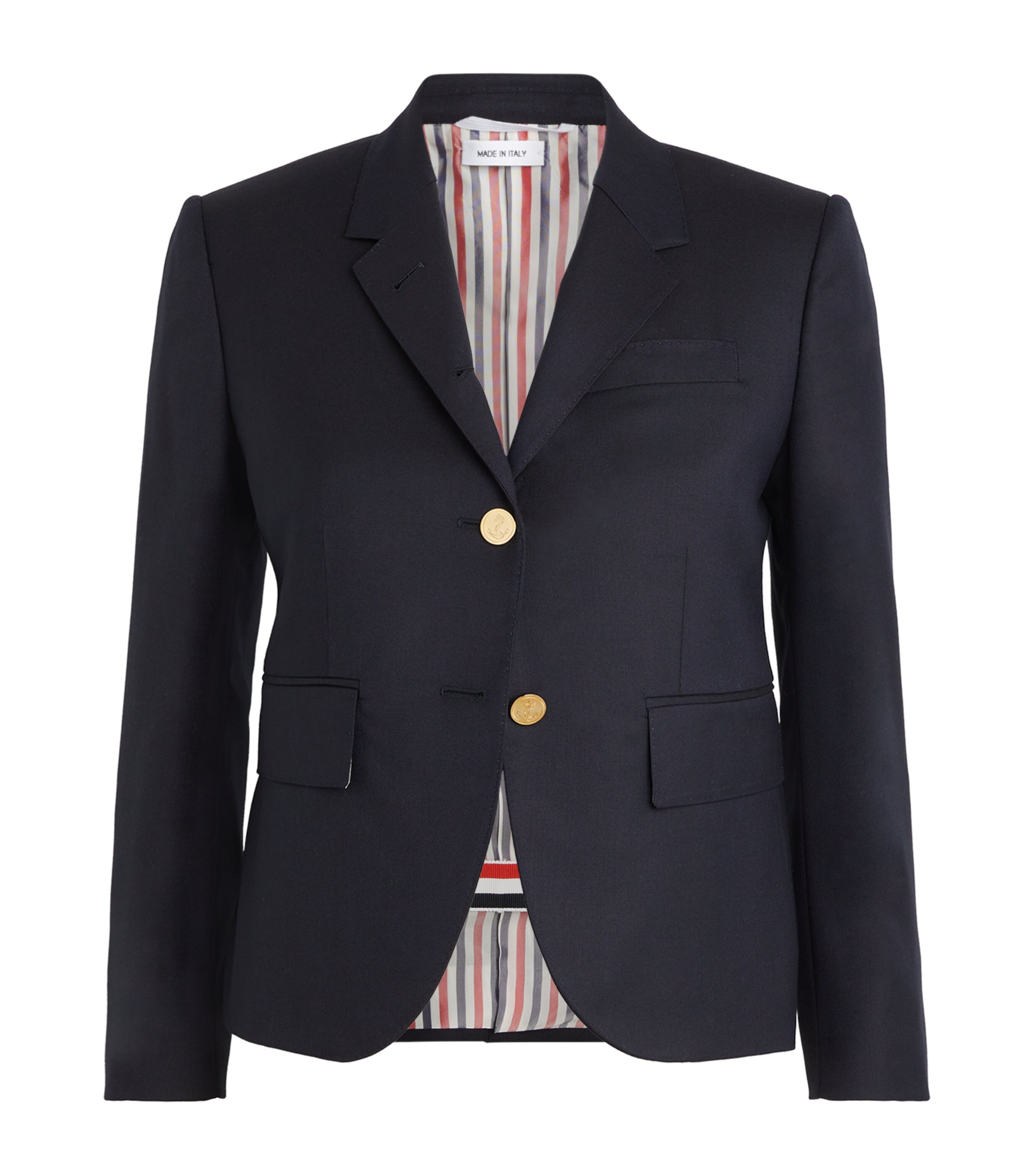 Shop Thom Browne Wool High Armhole Sport Coat In Navy