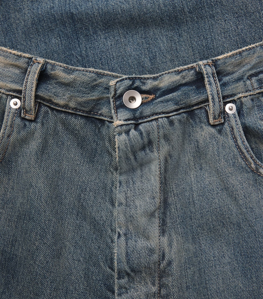 Rick Owens Mens Geth Wide-Leg Jeans Mineral Indigo Image 6