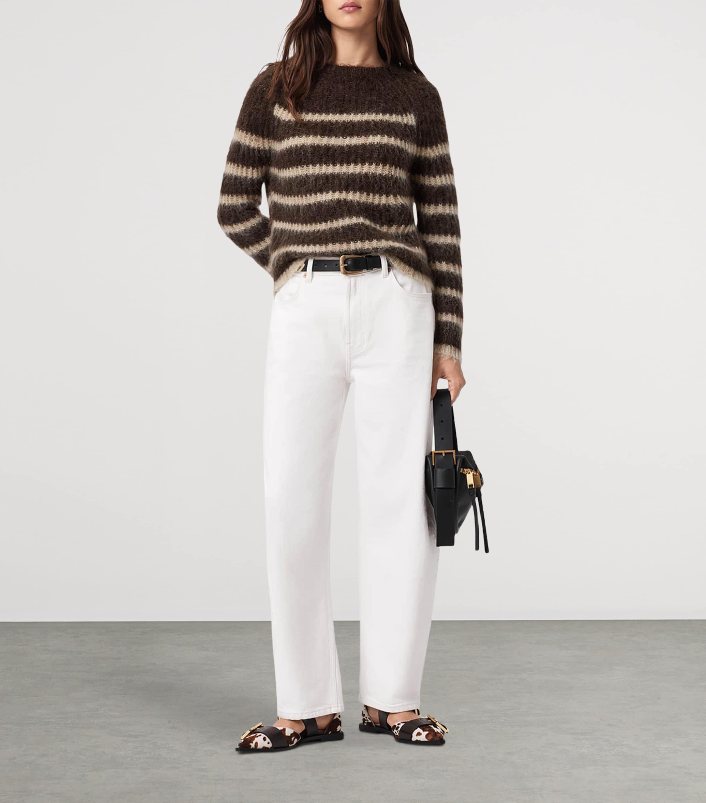 Wool-Blend Stripe Riga Sweater BTTLE BROWN/BARLEY Image 2