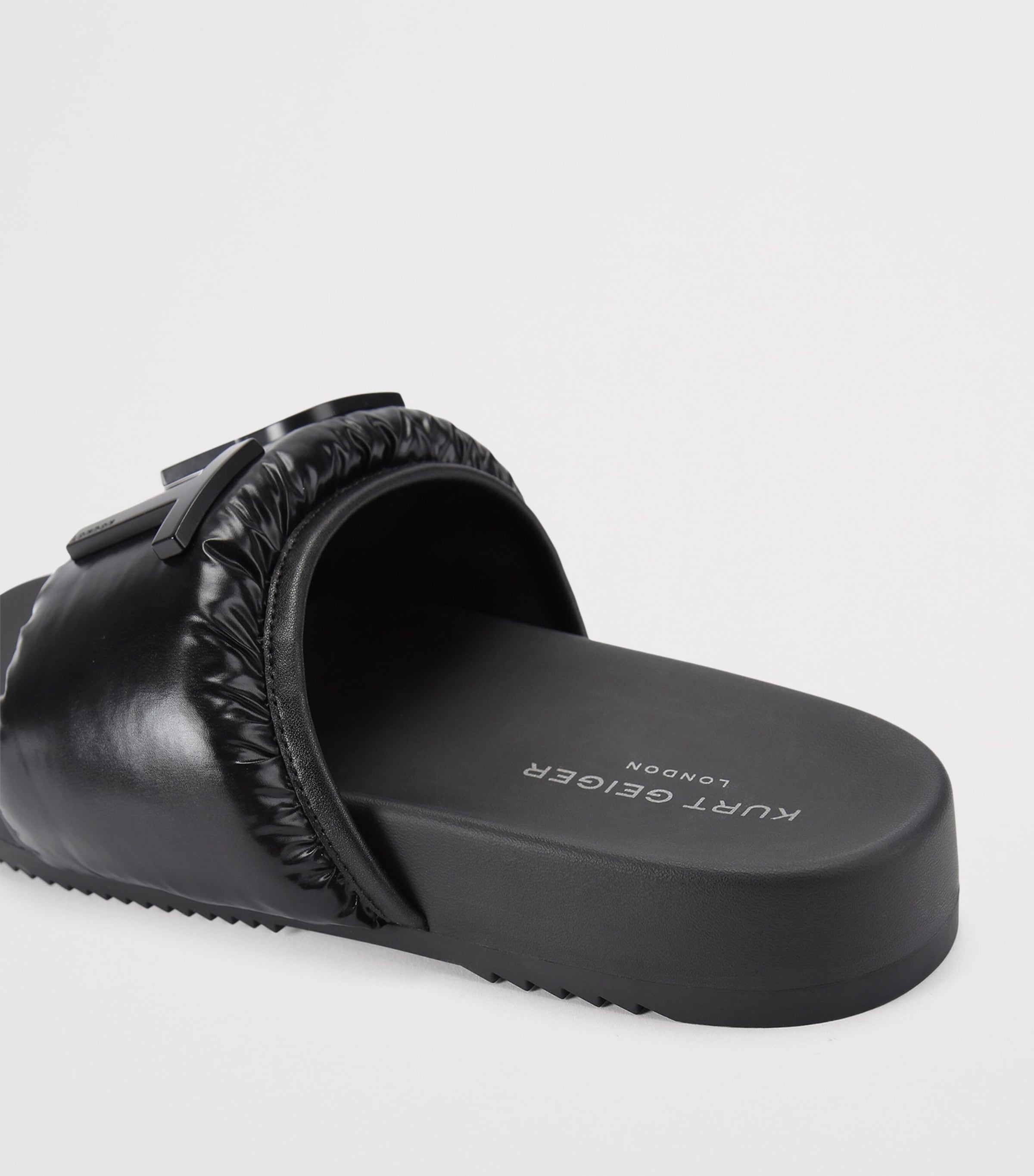 Kurt Geiger London Embellished Kurt Puff Slides Black Image 3