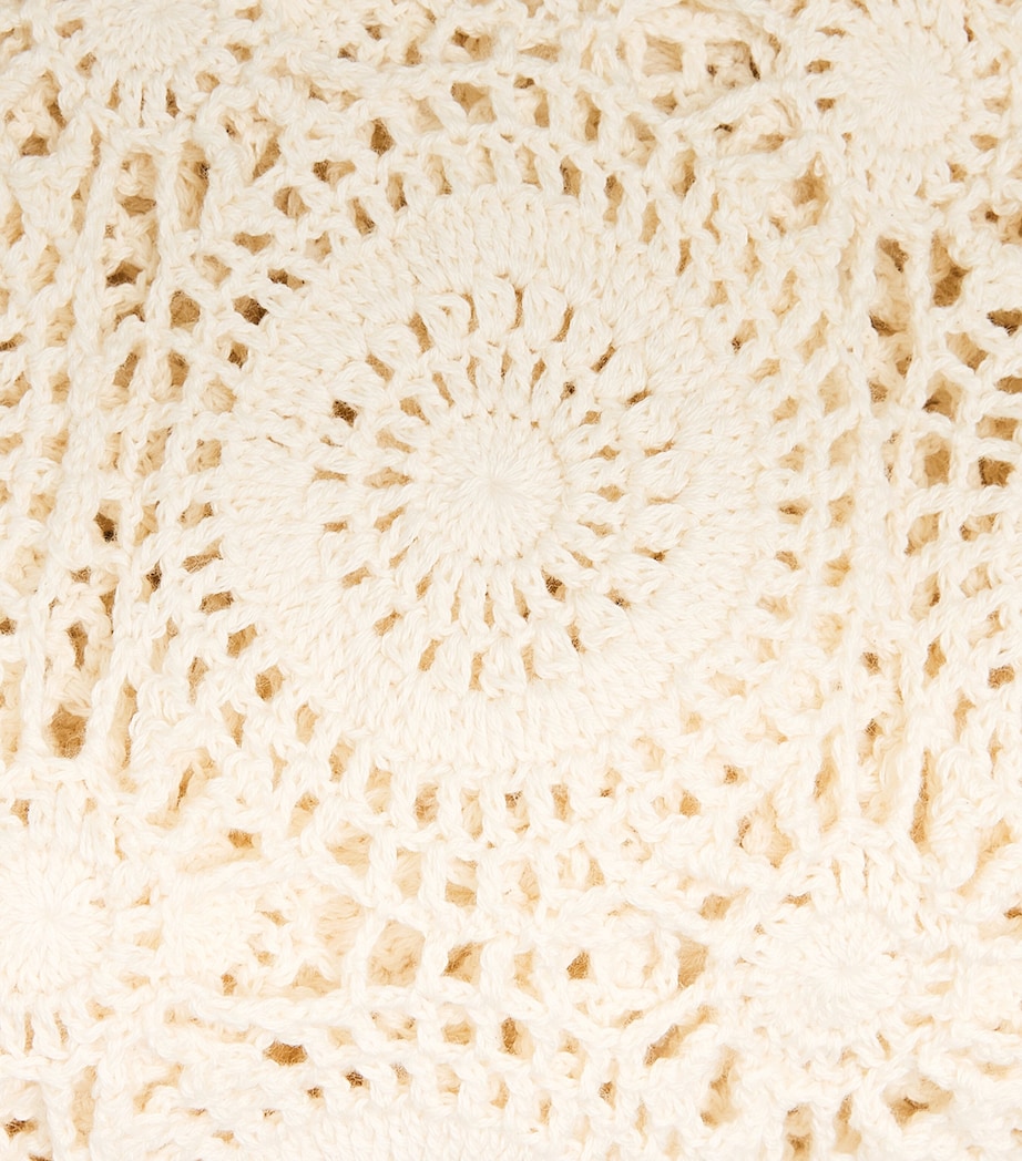 ESCVDO Womens Crochet Siula Maxi Dress Ivory Image 6