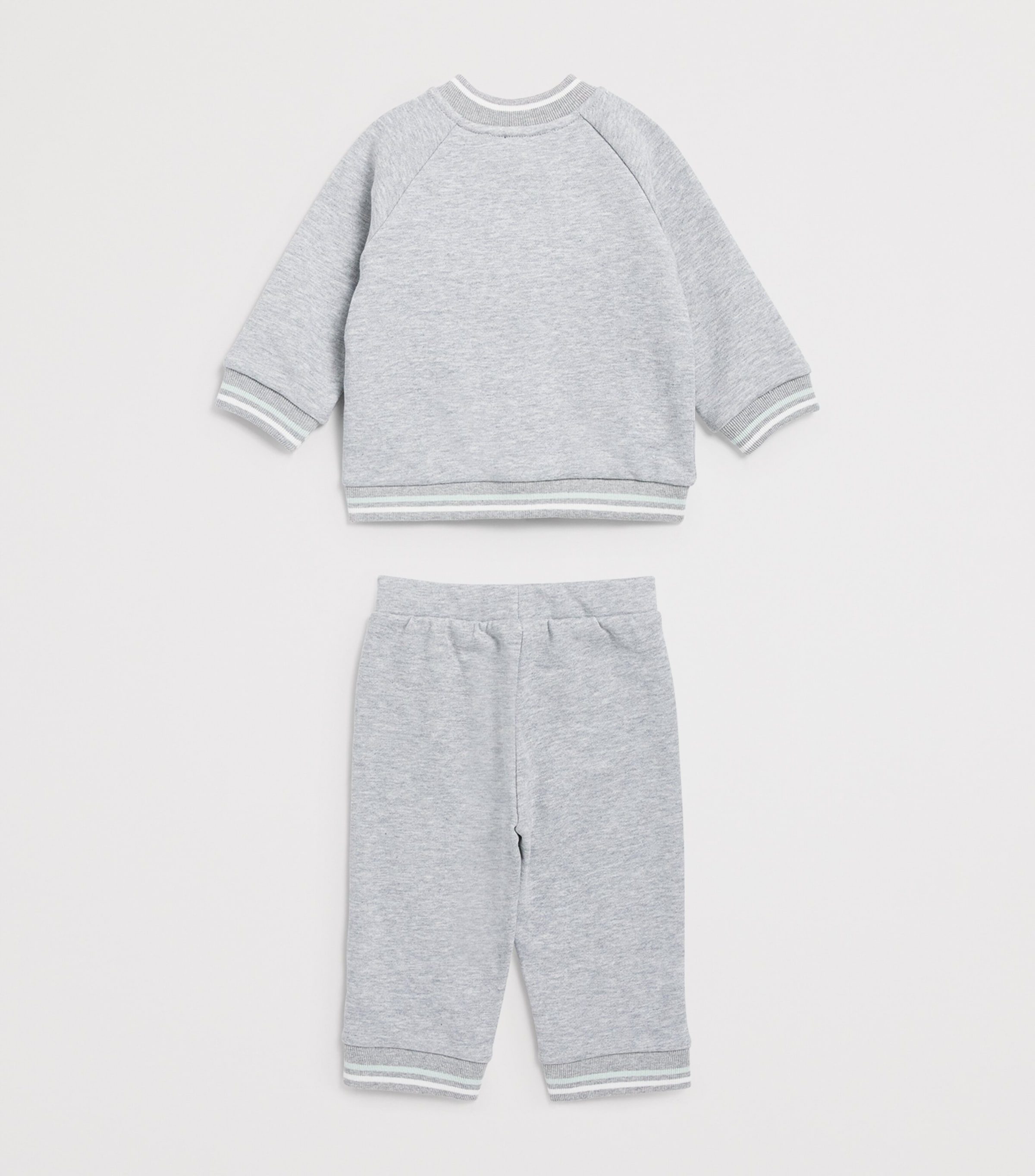 Cotton Appliqué Track Jacket and Sweatpants Set (3 Months – 5 Years) 22GRIS CHINÉ Image 2