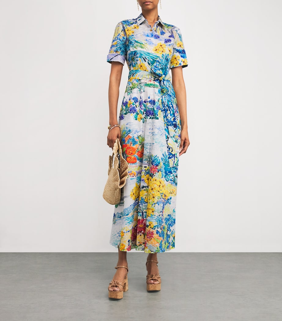 Satin Como Shirt Midi Dress AVIEMORE WATER Image 2