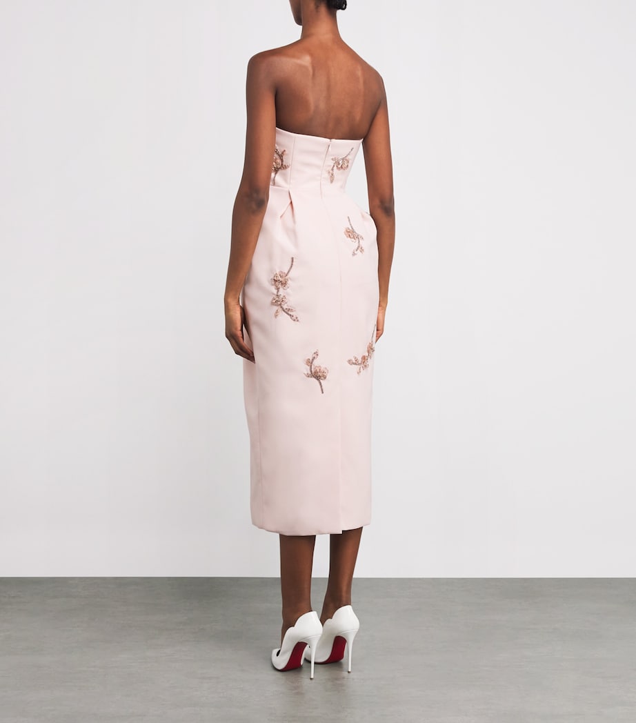 Embellished Strapless Lisa Midi Dress PALE PINK Image 3