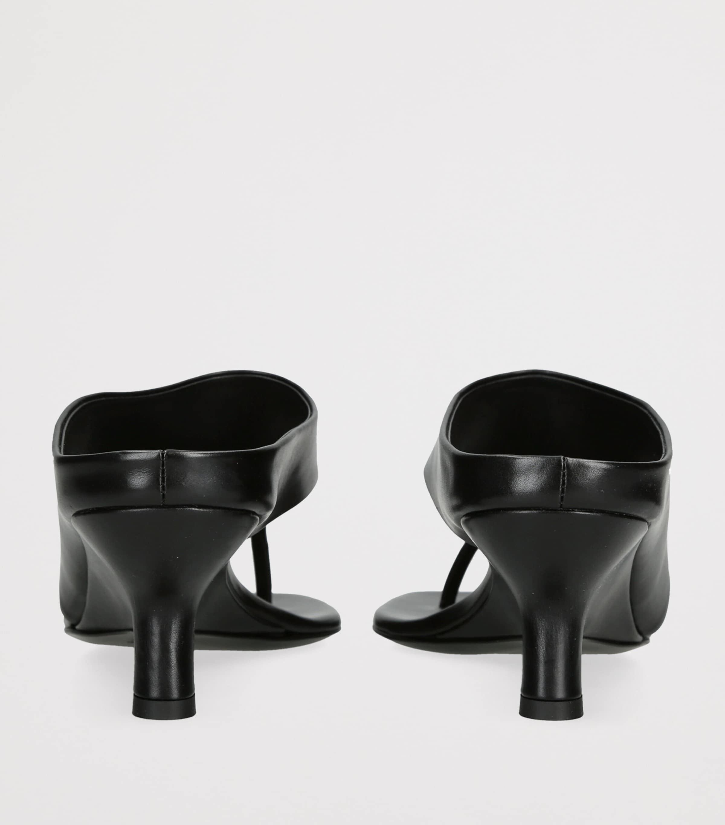 Khaite Leather Marlow Heeled Mules 55 Black Image 6