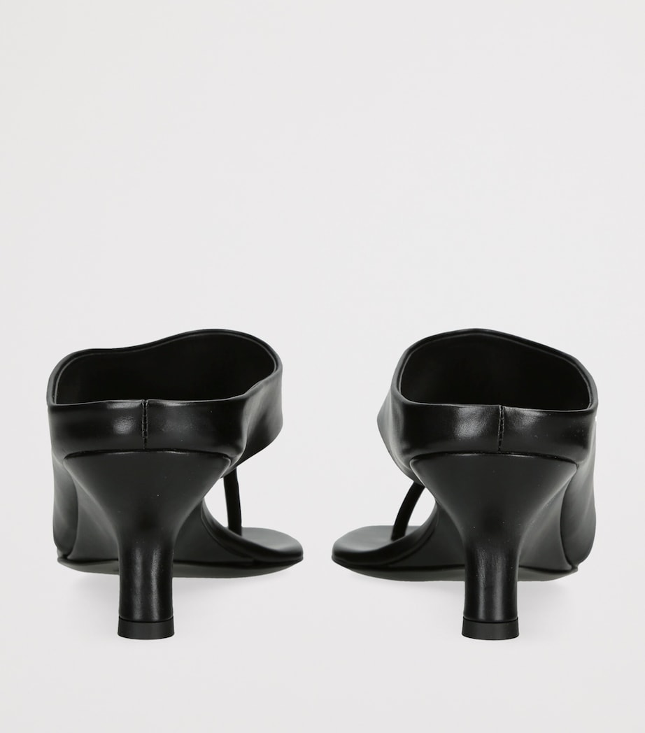 Khaite Leather Marlow Heeled Mules 55 Black Image 6