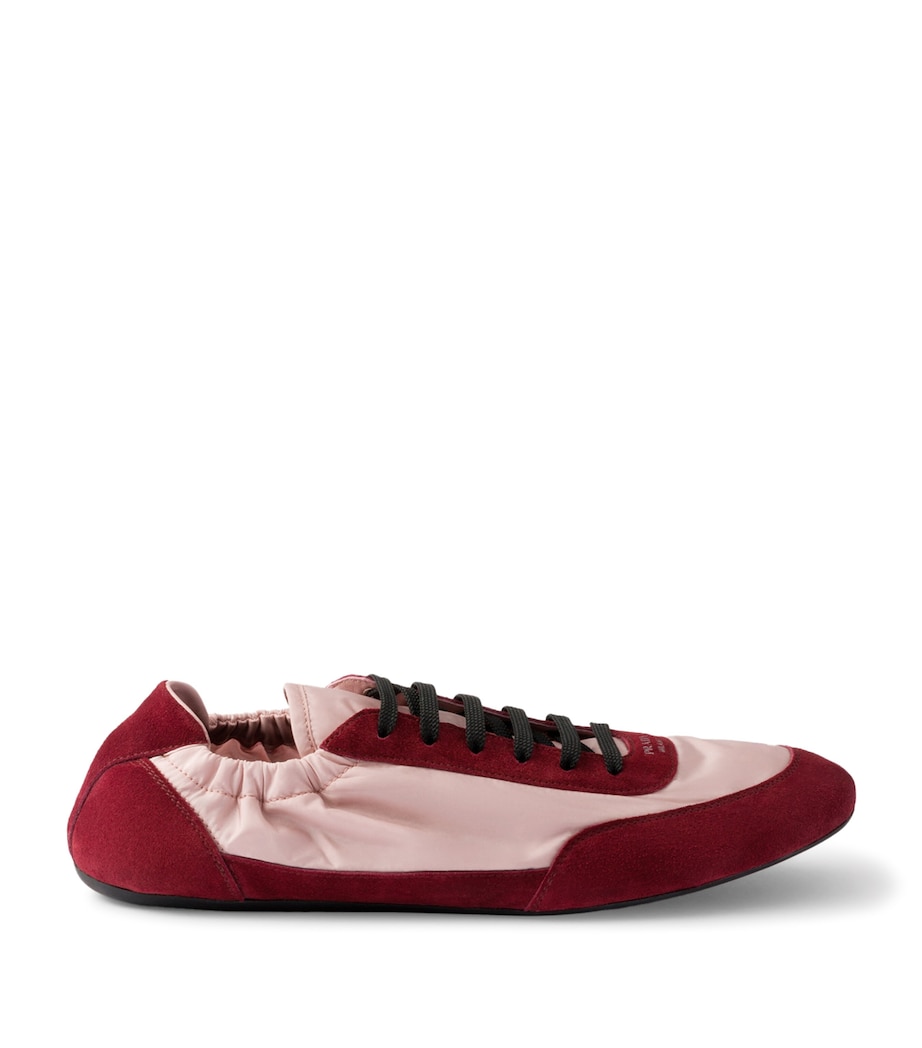 Re-Nylon and Suede Collapse Sneakers F04VD Image 1