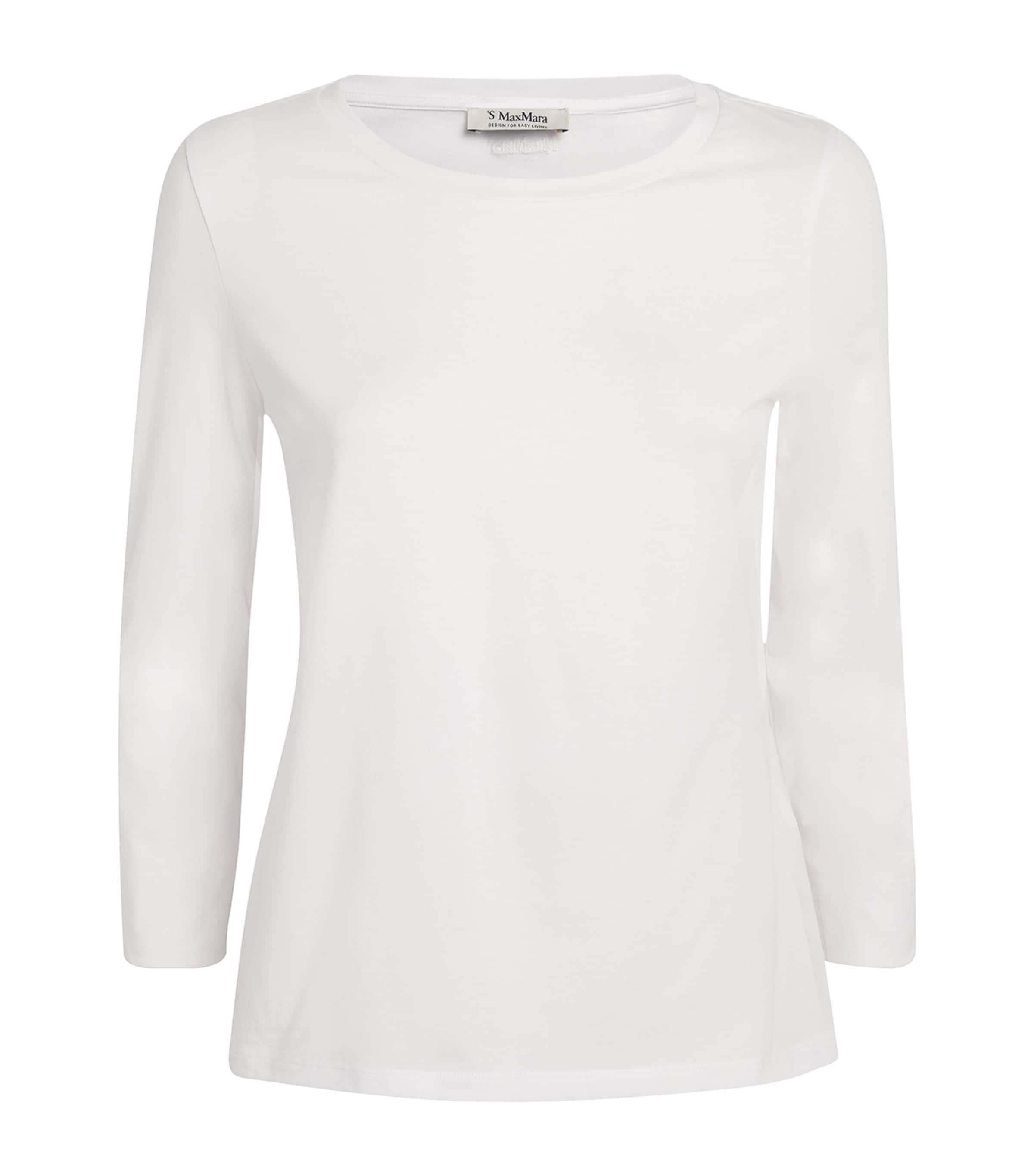 Max Mara Cotton Long-sleeve T-shirt In White